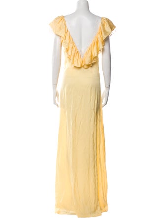 Ronny Kobo V-Neck Long Dress