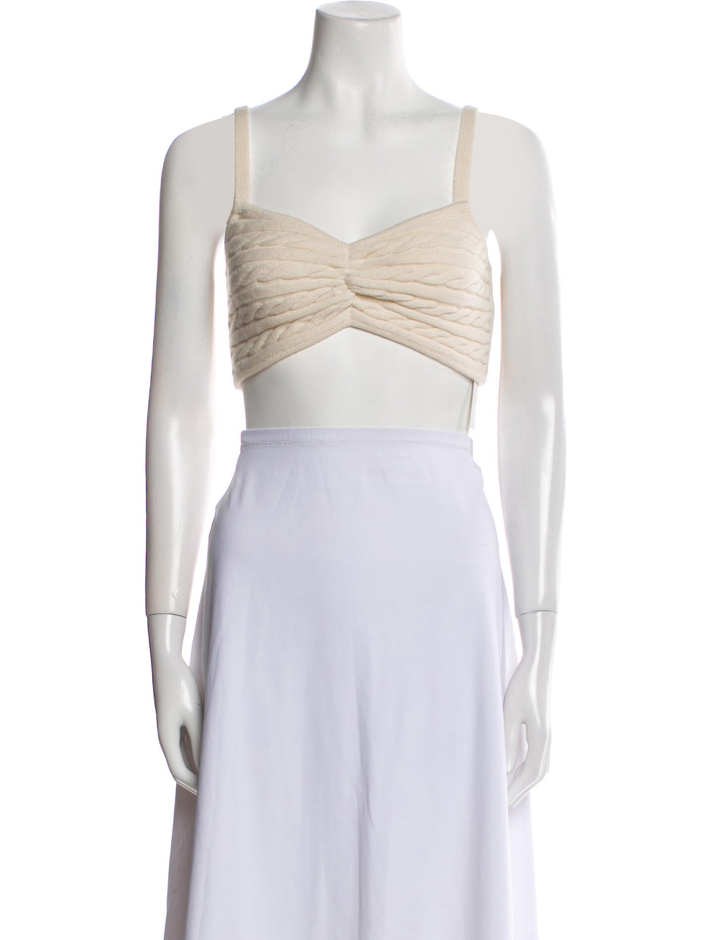 Ronny Kobo Wool V-Neck Crop Top