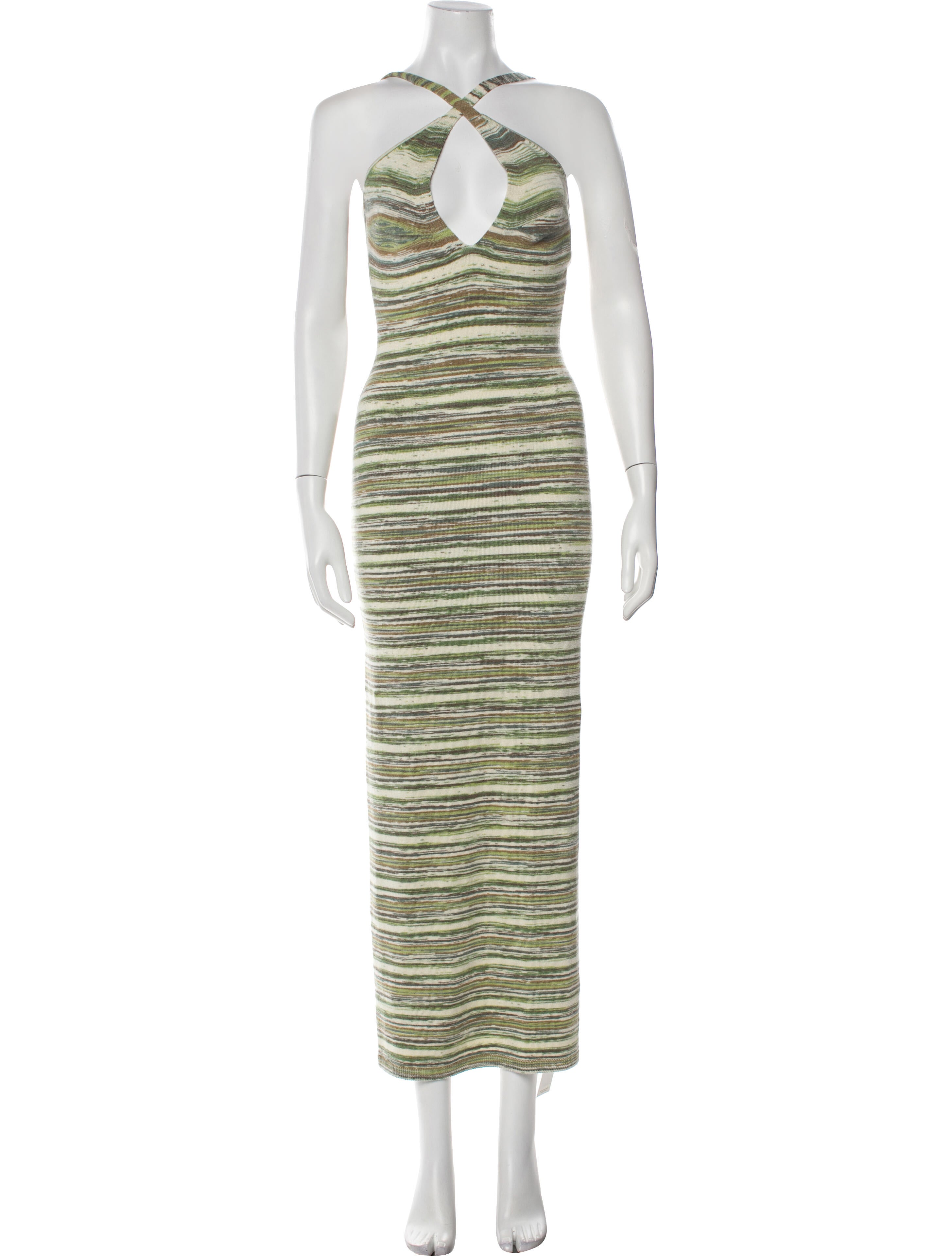 Ronny Kobo Striped Long Dress
