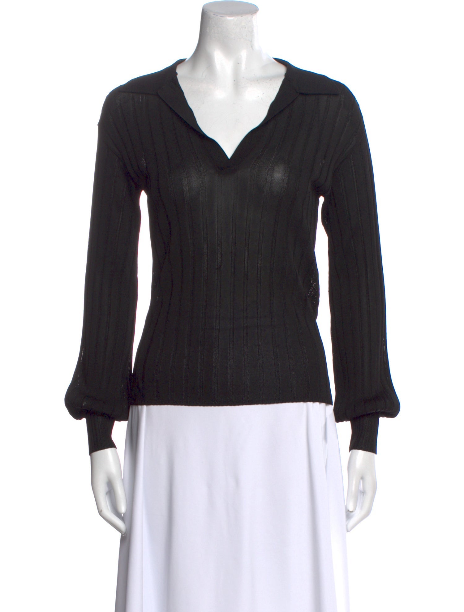 Ronny Kobo V-Neck Long Sleeve Top