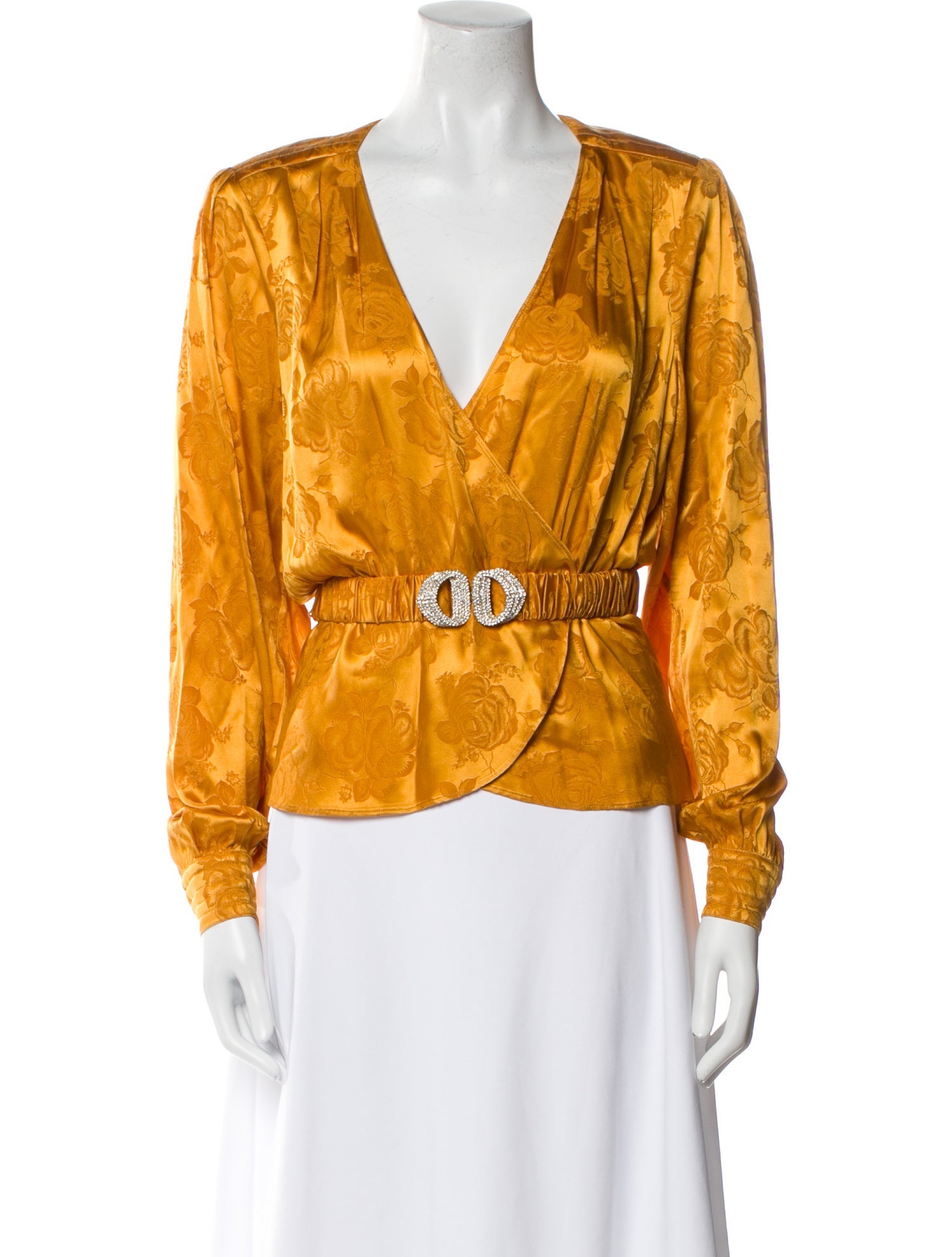 Ronny Kobo Silk Floral Print Blouse