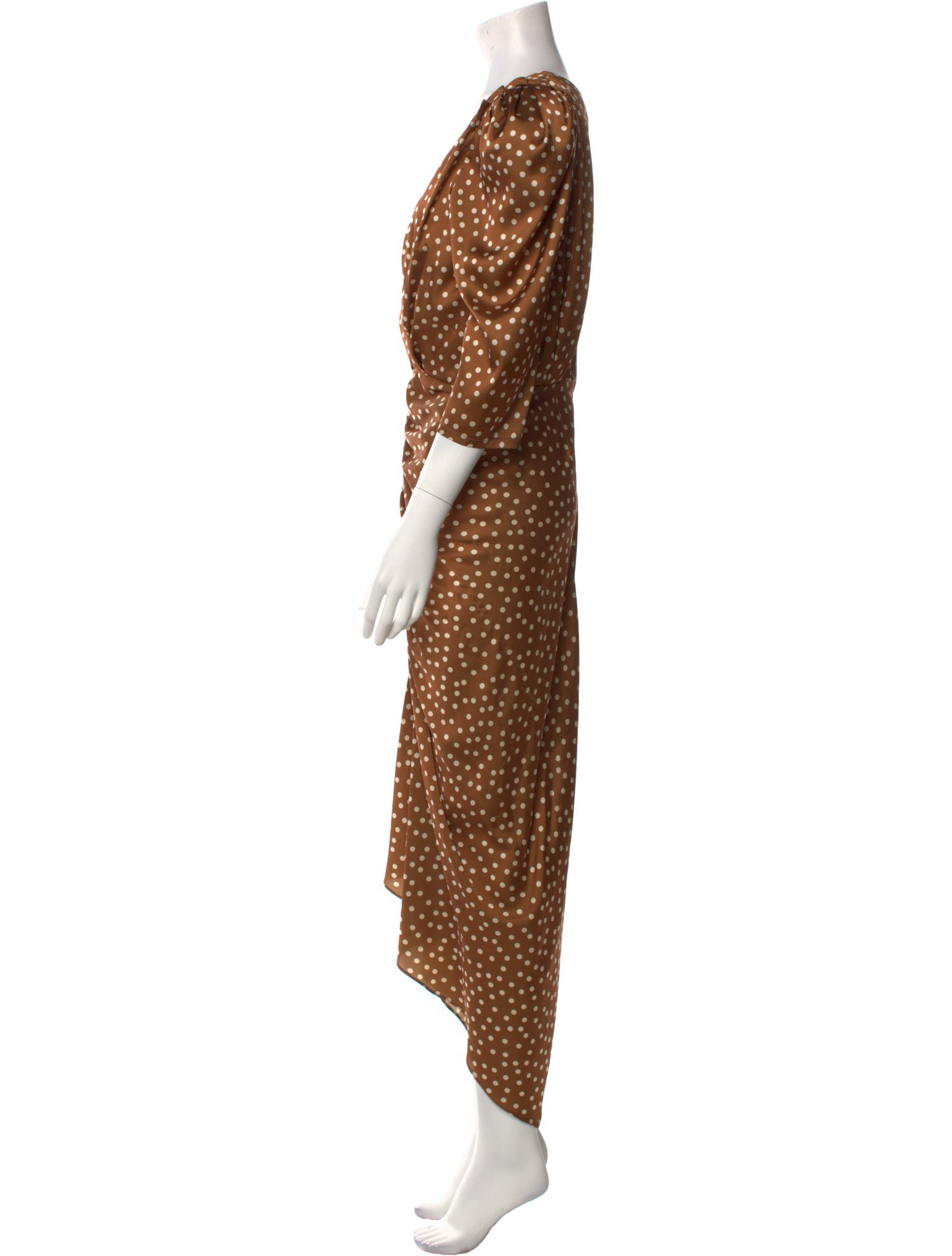 Ronny Kobo Polka Dot Print Long Dress