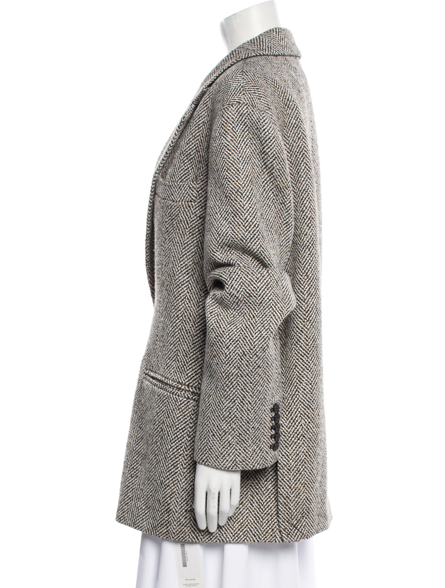 Ronny Kobo Tweed Pattern Coat