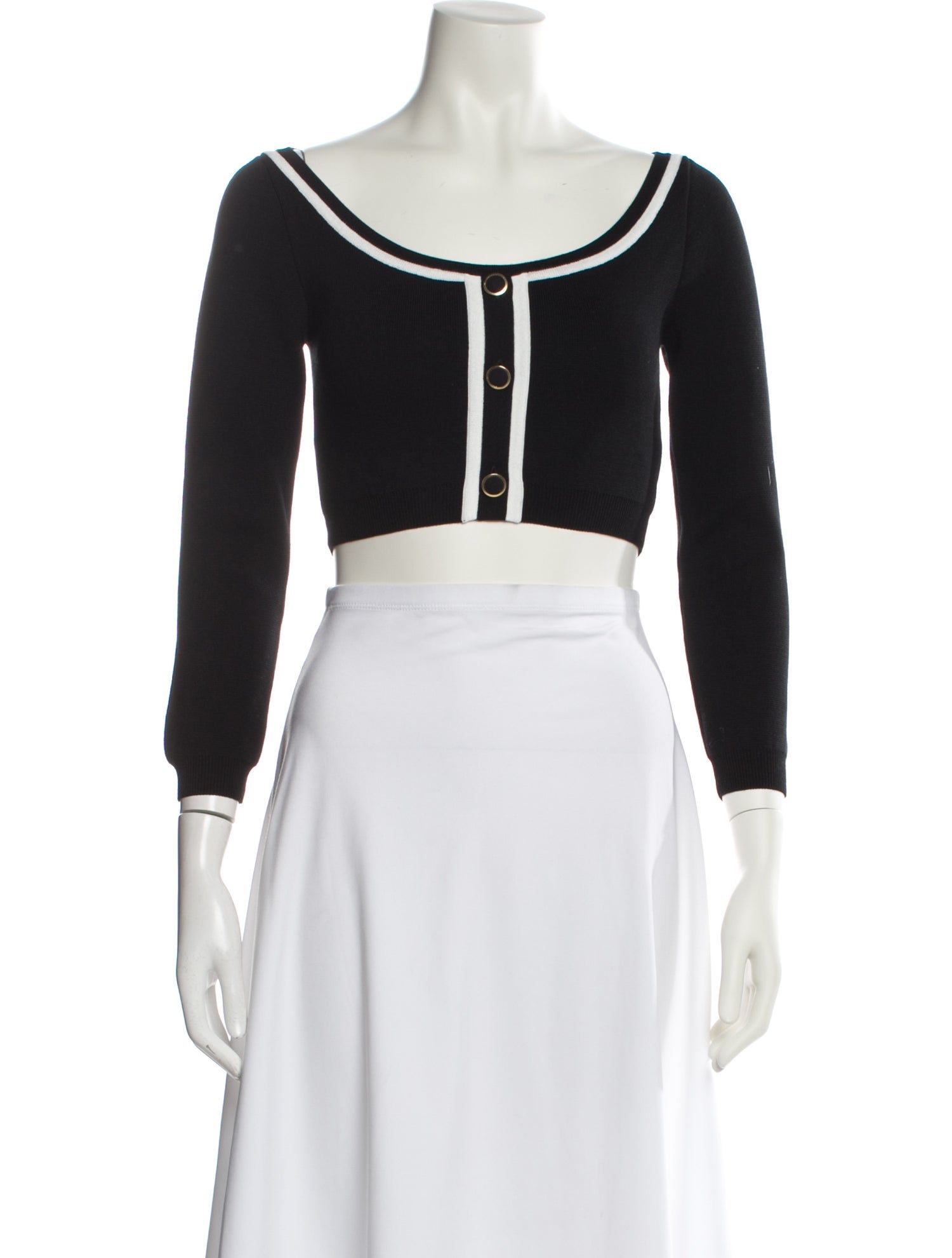 Ronny Kobo Printed Scoop Neck Sweater