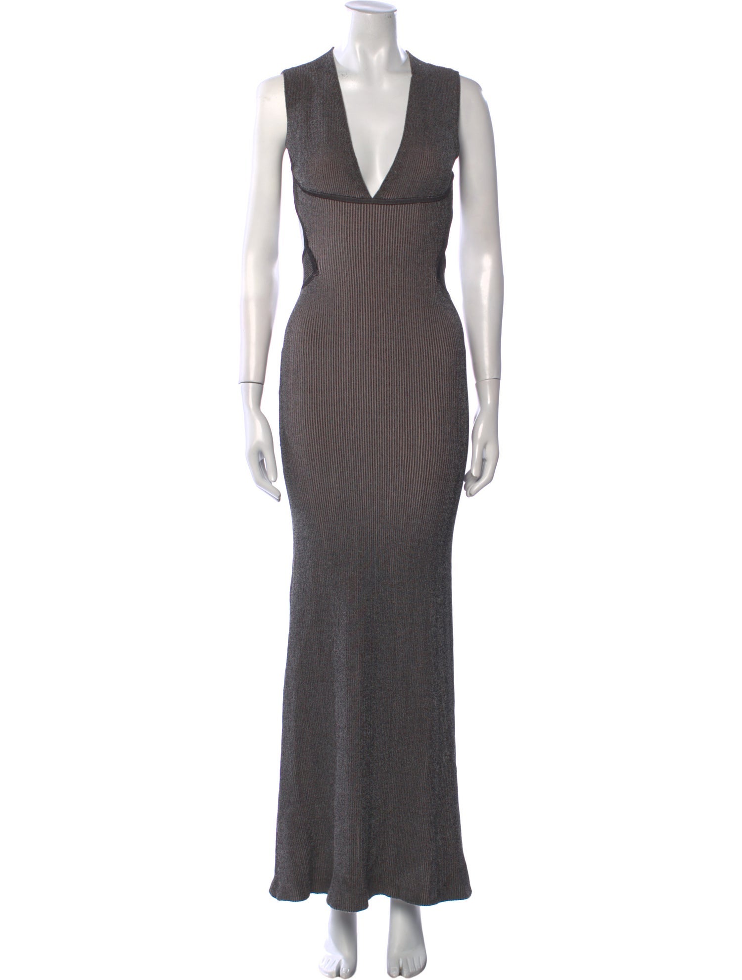 Ronny Kobo Striped Long Dress