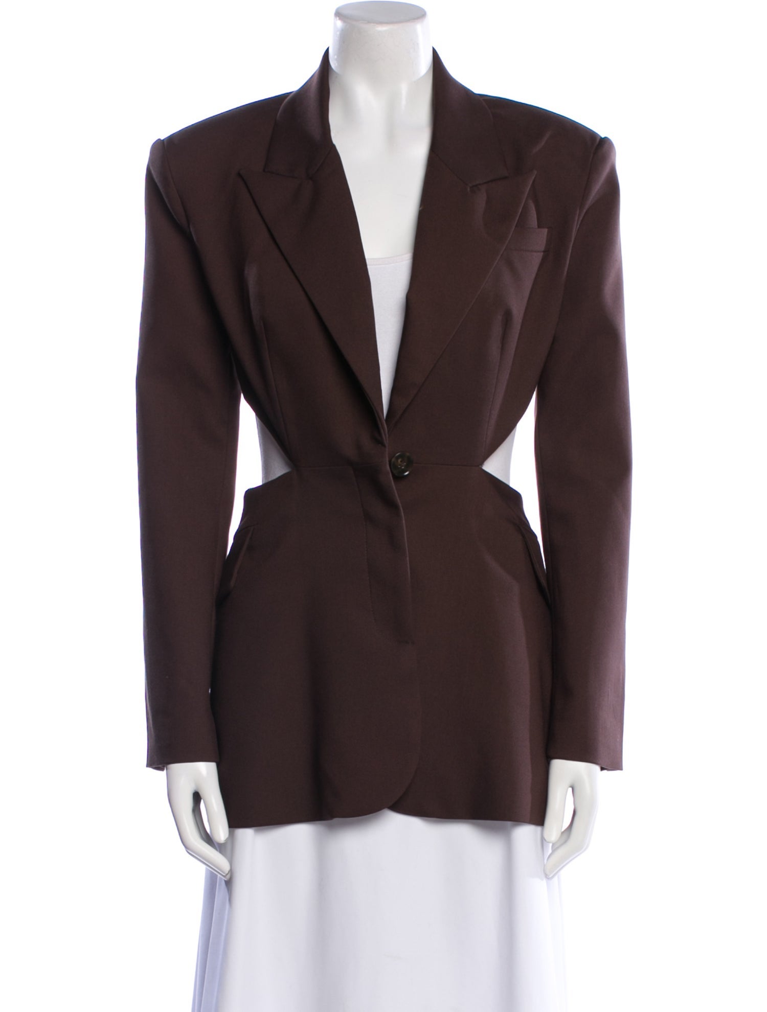 Ronny Kobo Faux Leather Blazer