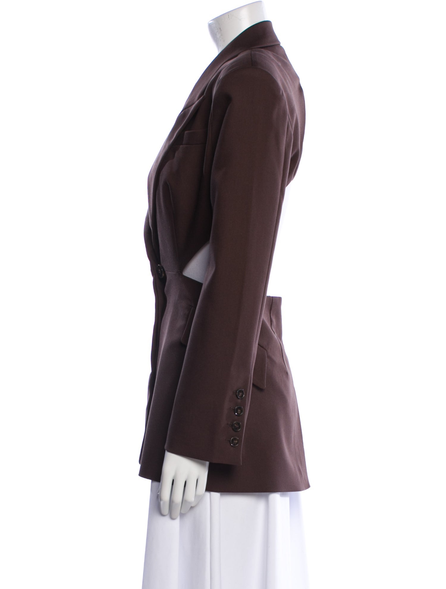 Ronny Kobo Faux Leather Blazer