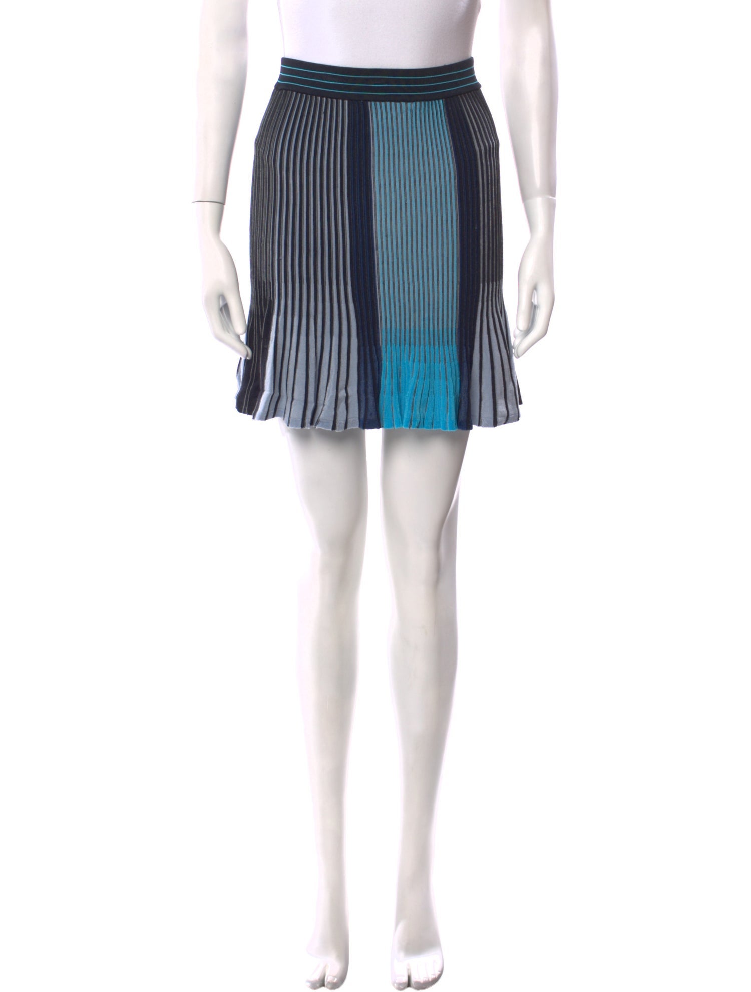 Ronny Kobo Striped Mini Skirt