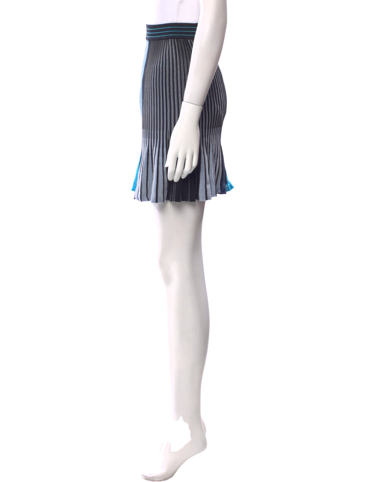 Ronny Kobo Striped Mini Skirt
