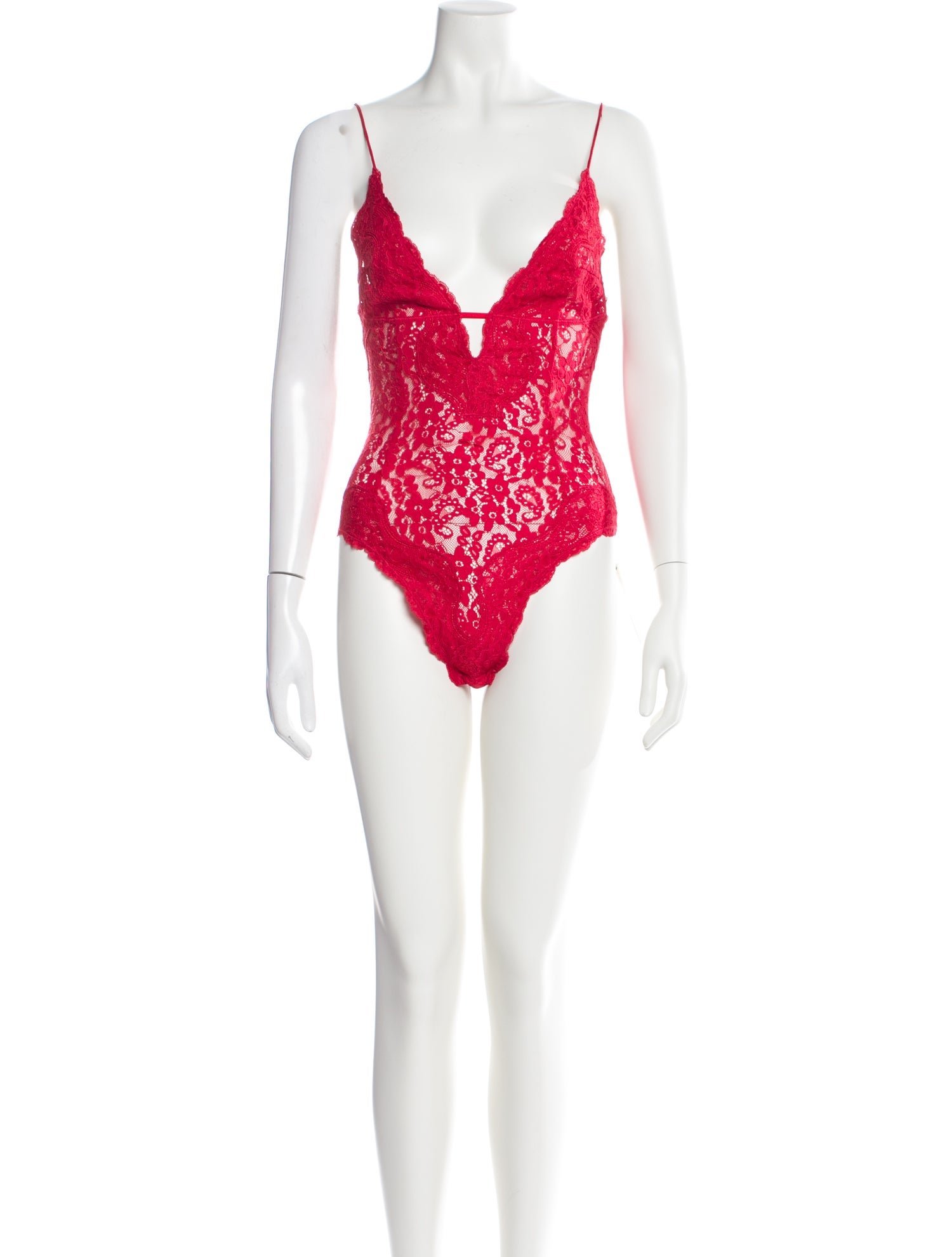 Ronny Kobo Lace V-Neck Bodysuit