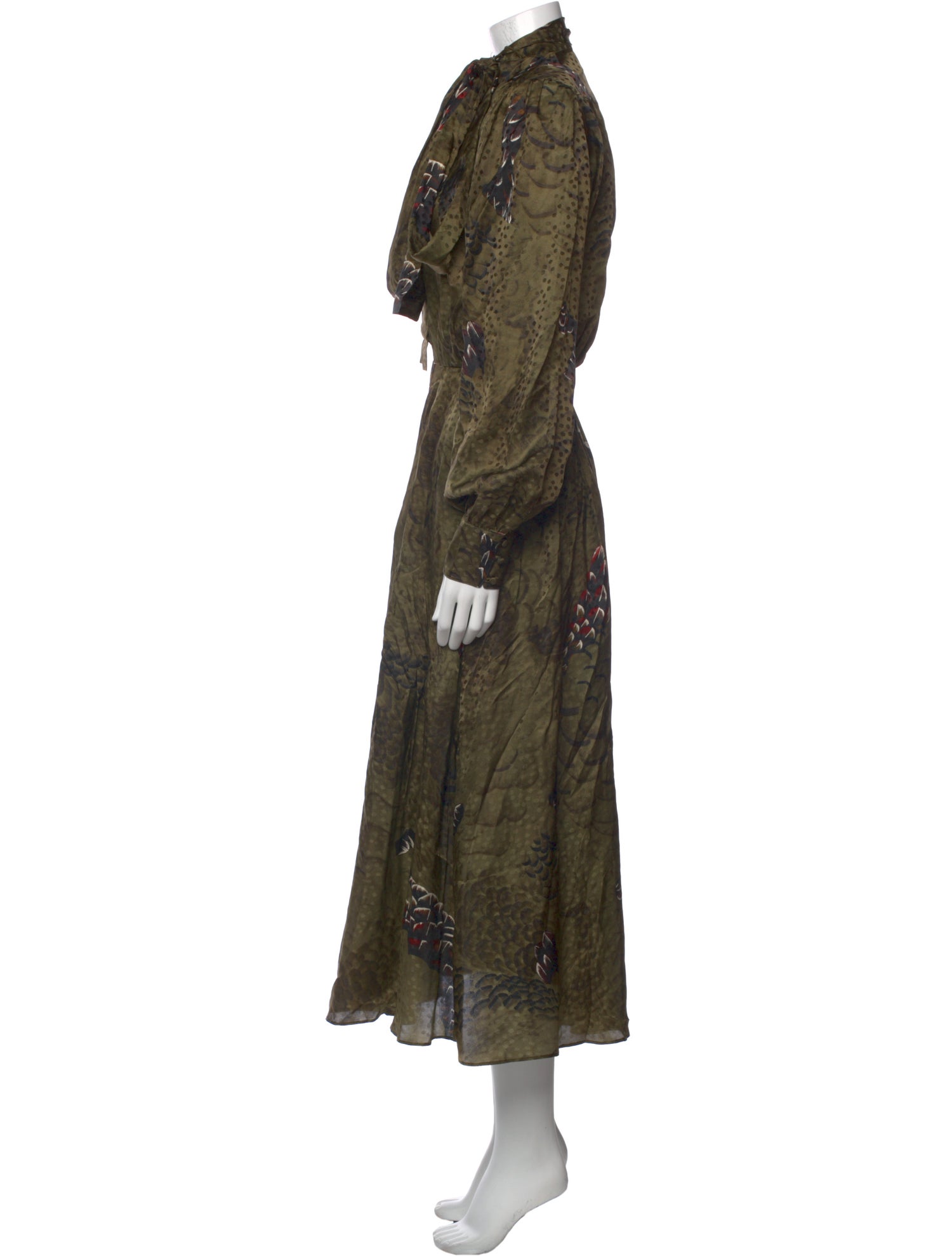 Ronny Kobo Printed Midi Length Dress