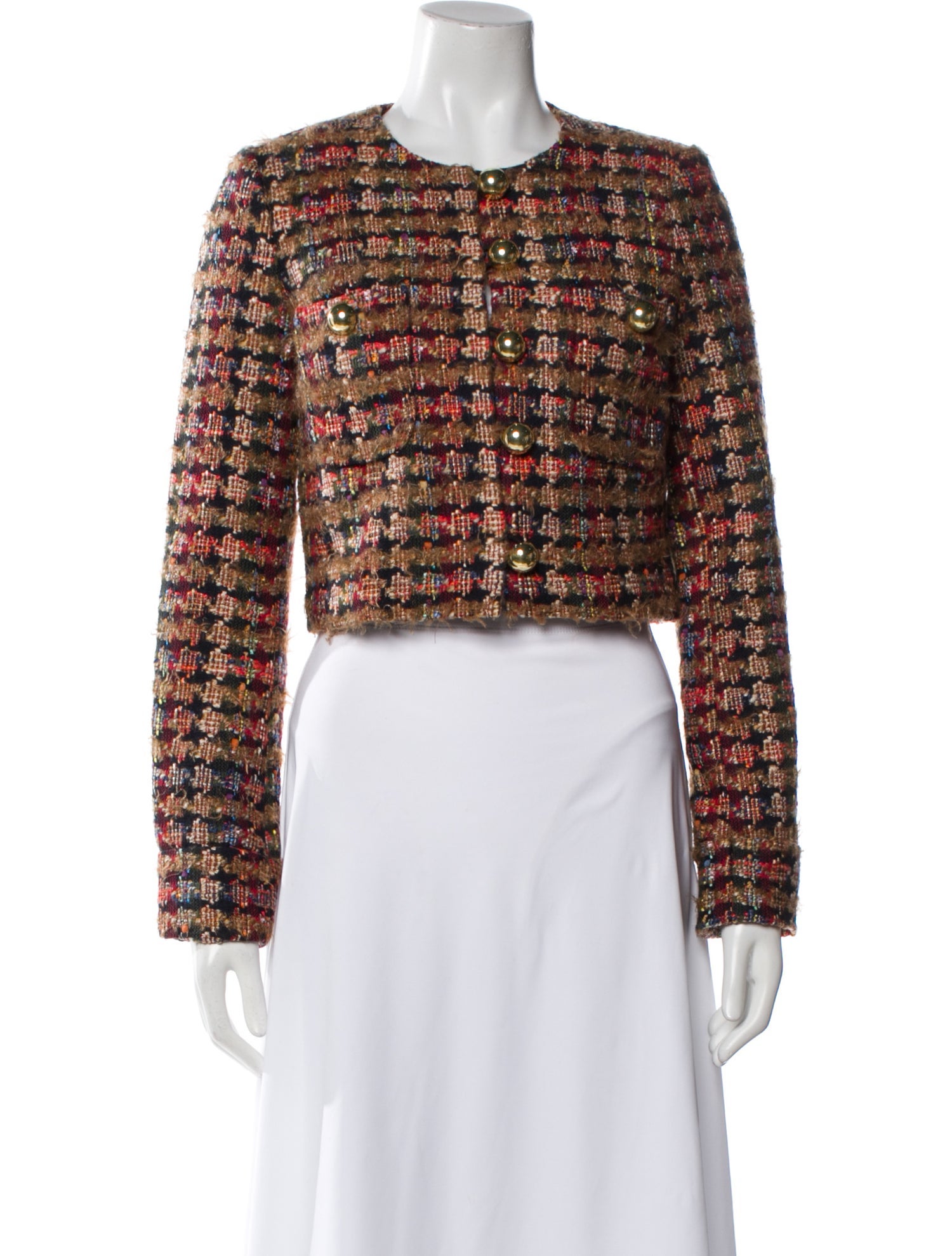 Ronny Kobo Tweed Pattern Evening Jacket