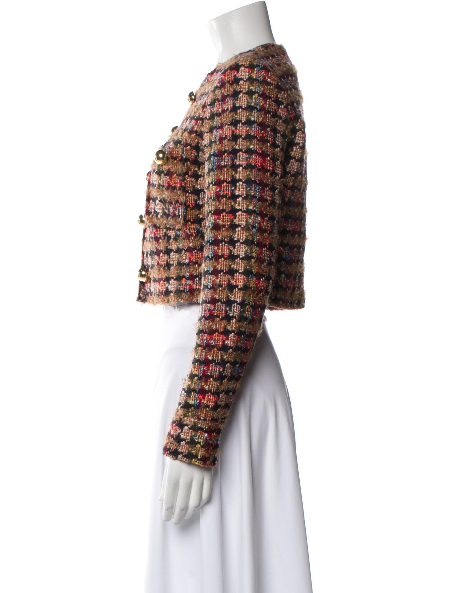 Ronny Kobo Tweed Pattern Evening Jacket