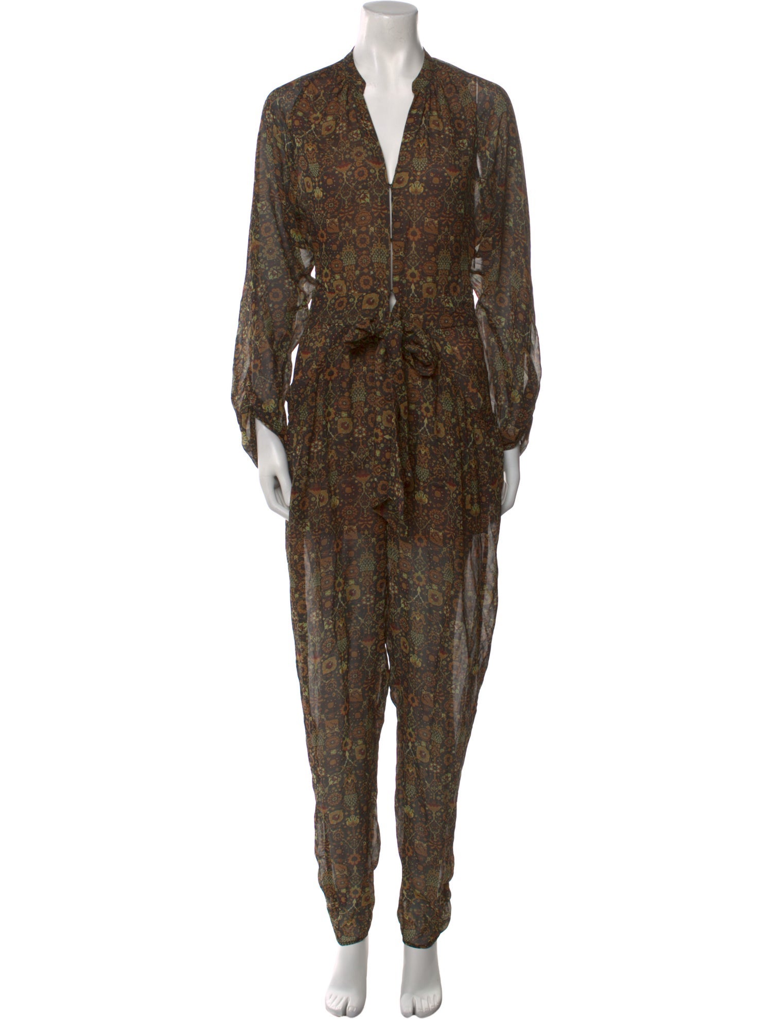 Ronny Kobo Silk Printed Jumpsuit