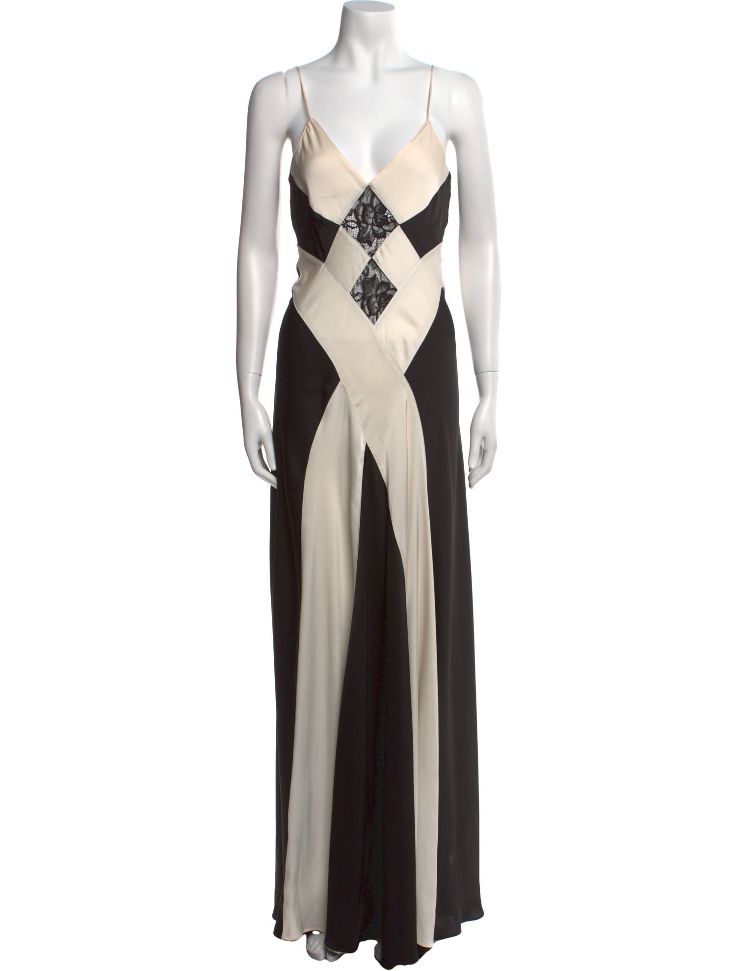 Ronny Kobo Colorblock Pattern Long Dress