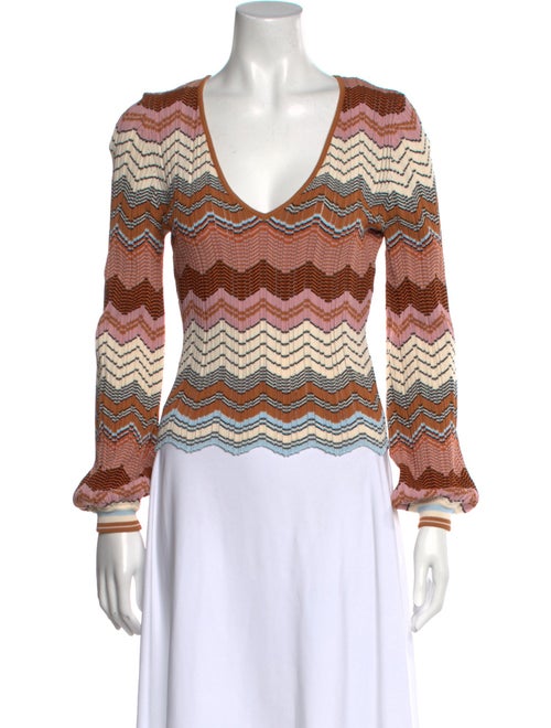 Ronny Kobo Striped V-Neck Sweater