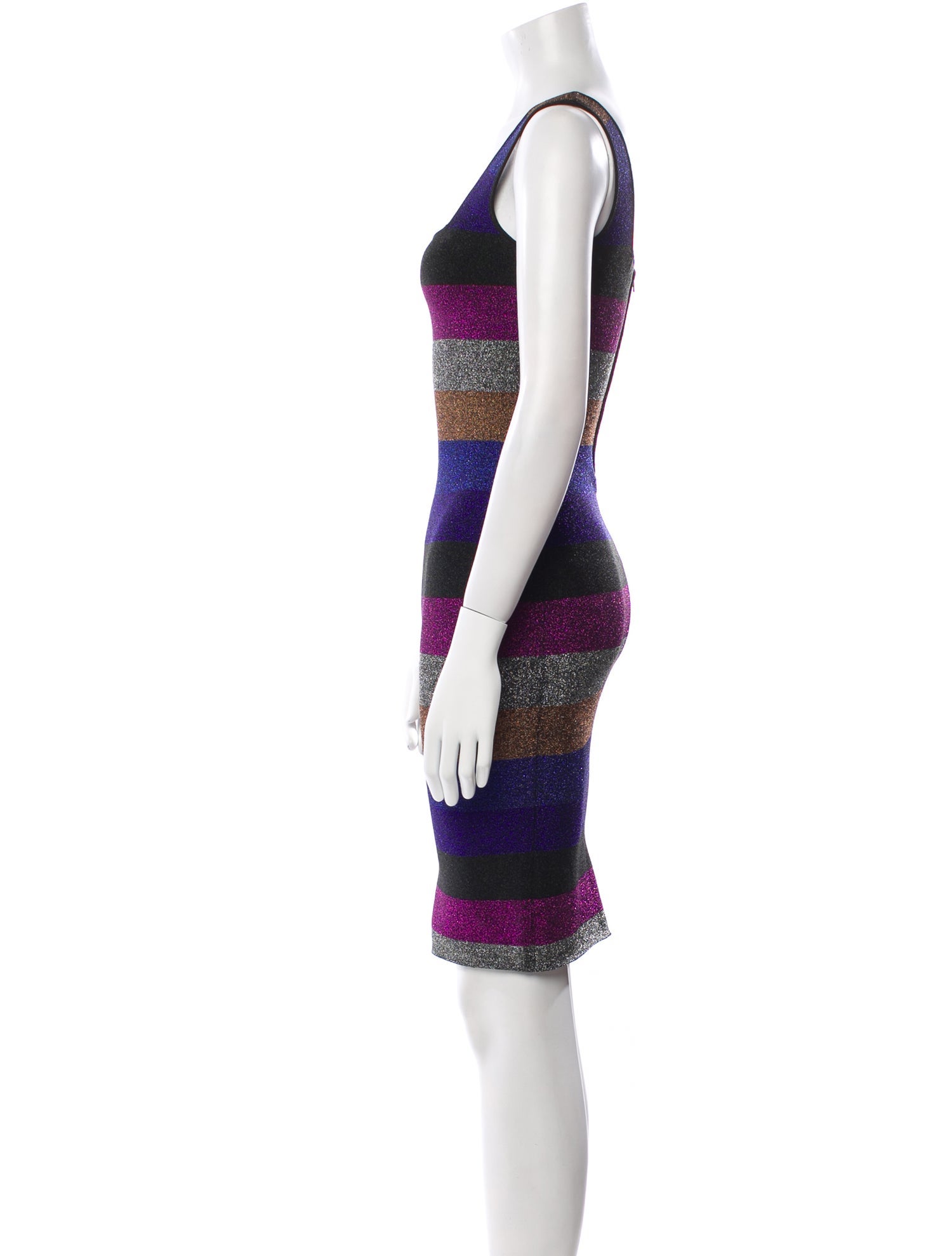 Ronny Kobo Striped Mini Dress