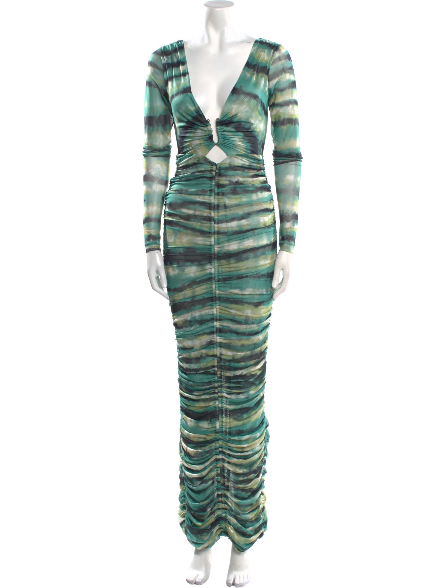 Ronny Kobo Tie-Dye Print Long Dress