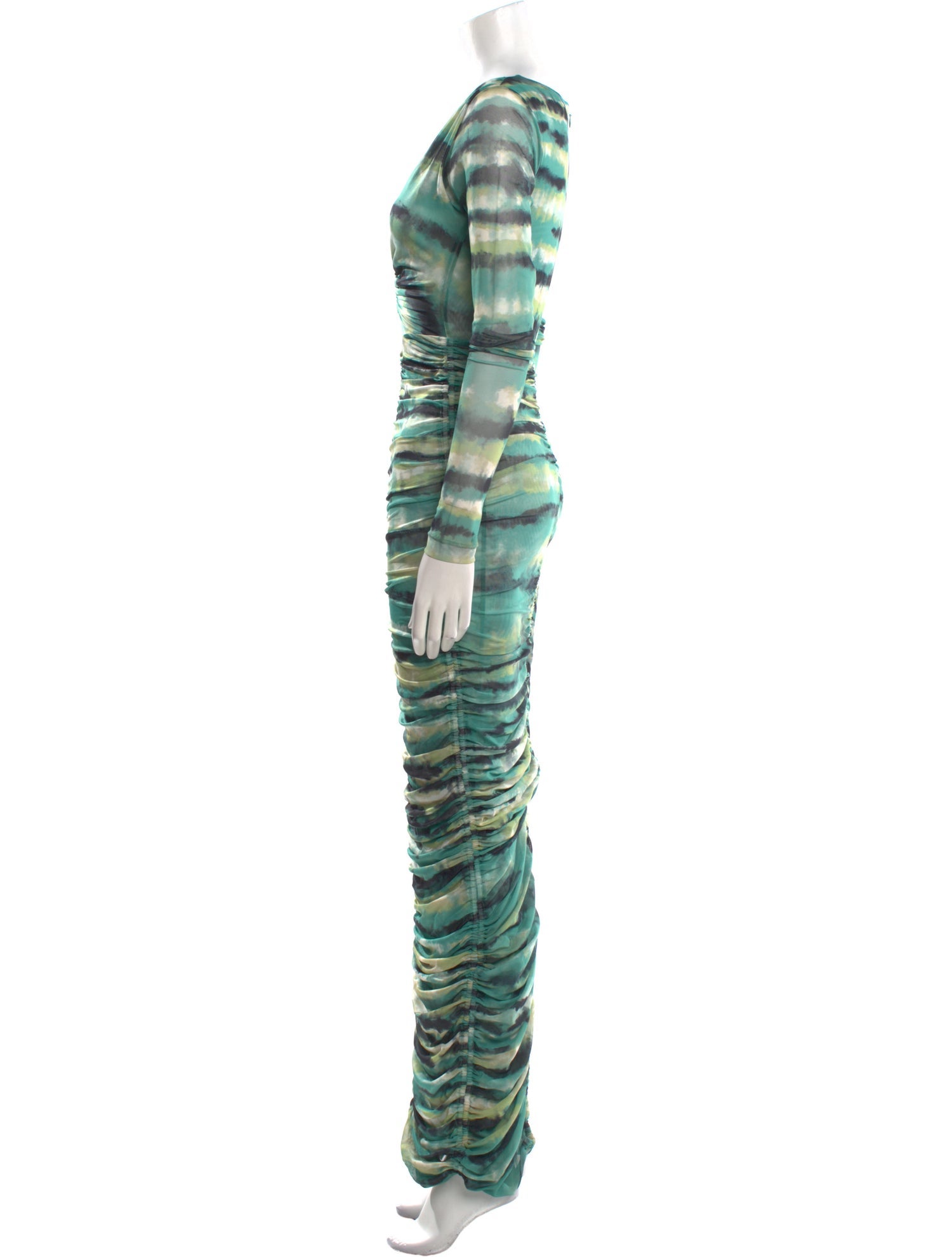 Ronny Kobo Tie-Dye Print Long Dress