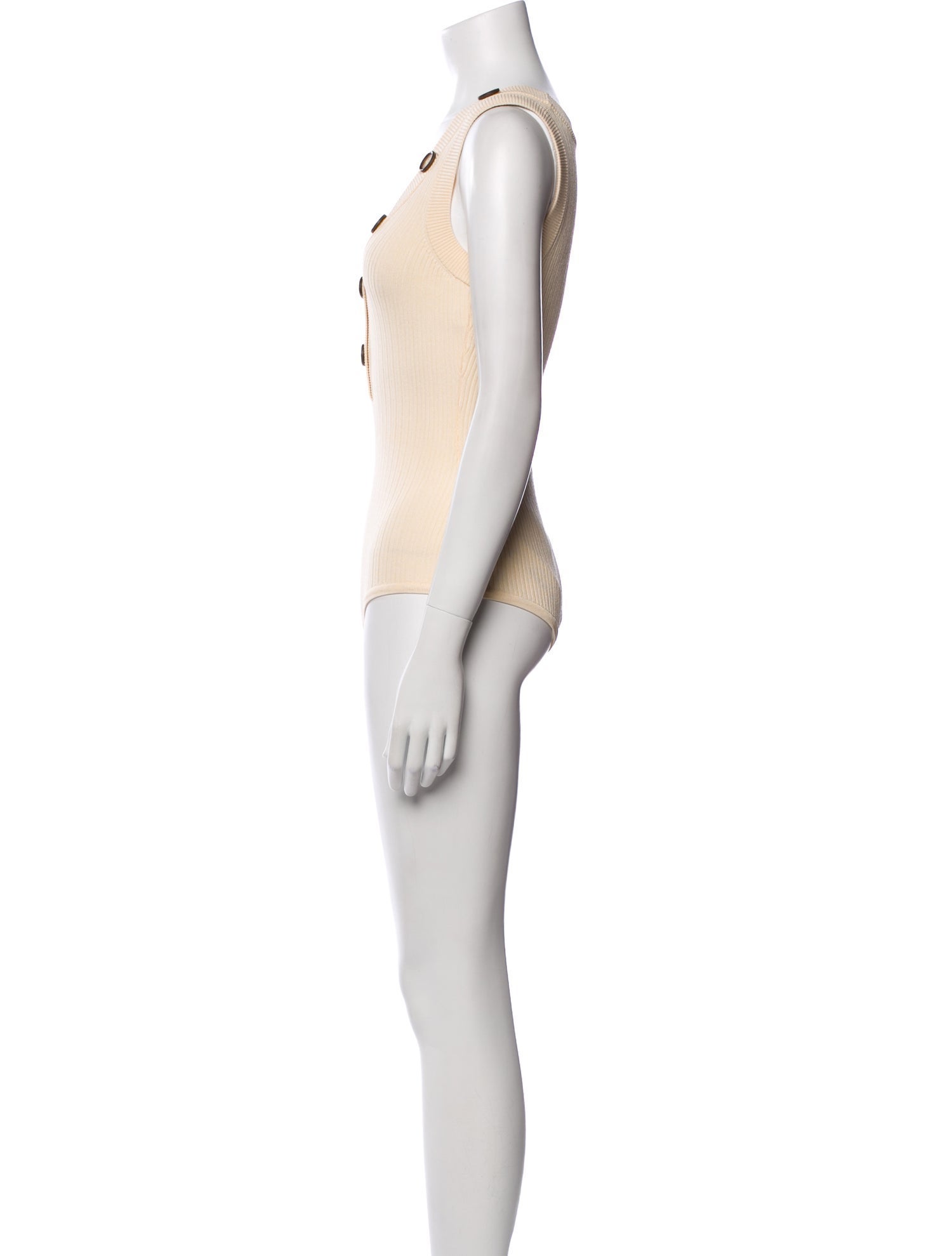 Ronny Kobo V-Neck Sleeveless Bodysuit