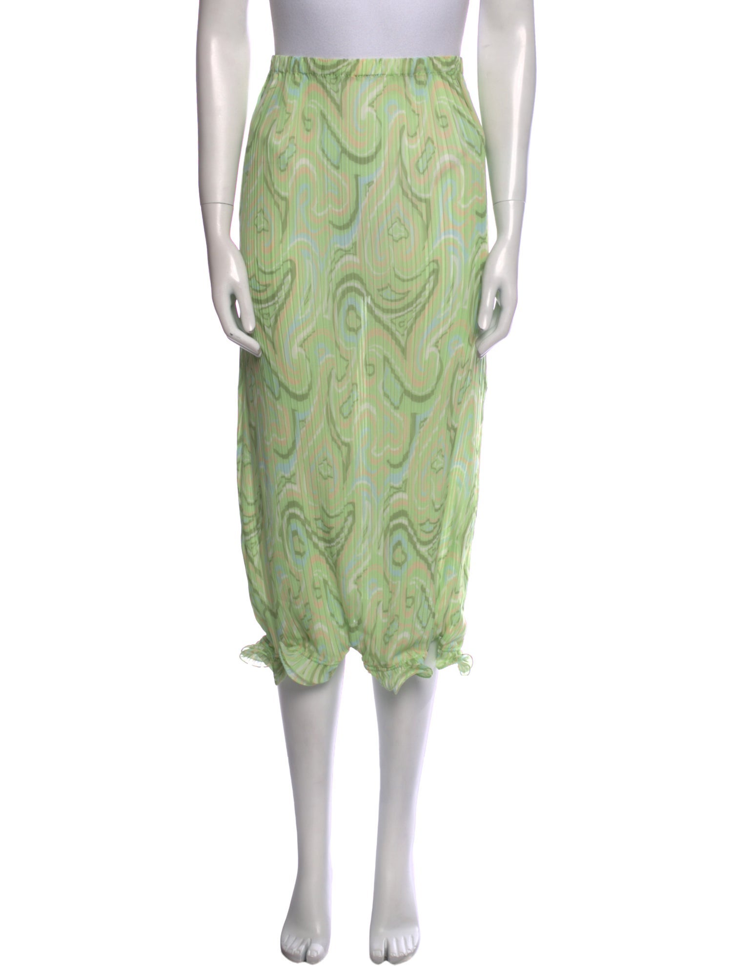 Ronny Kobo Floral Print Midi Length Skirt