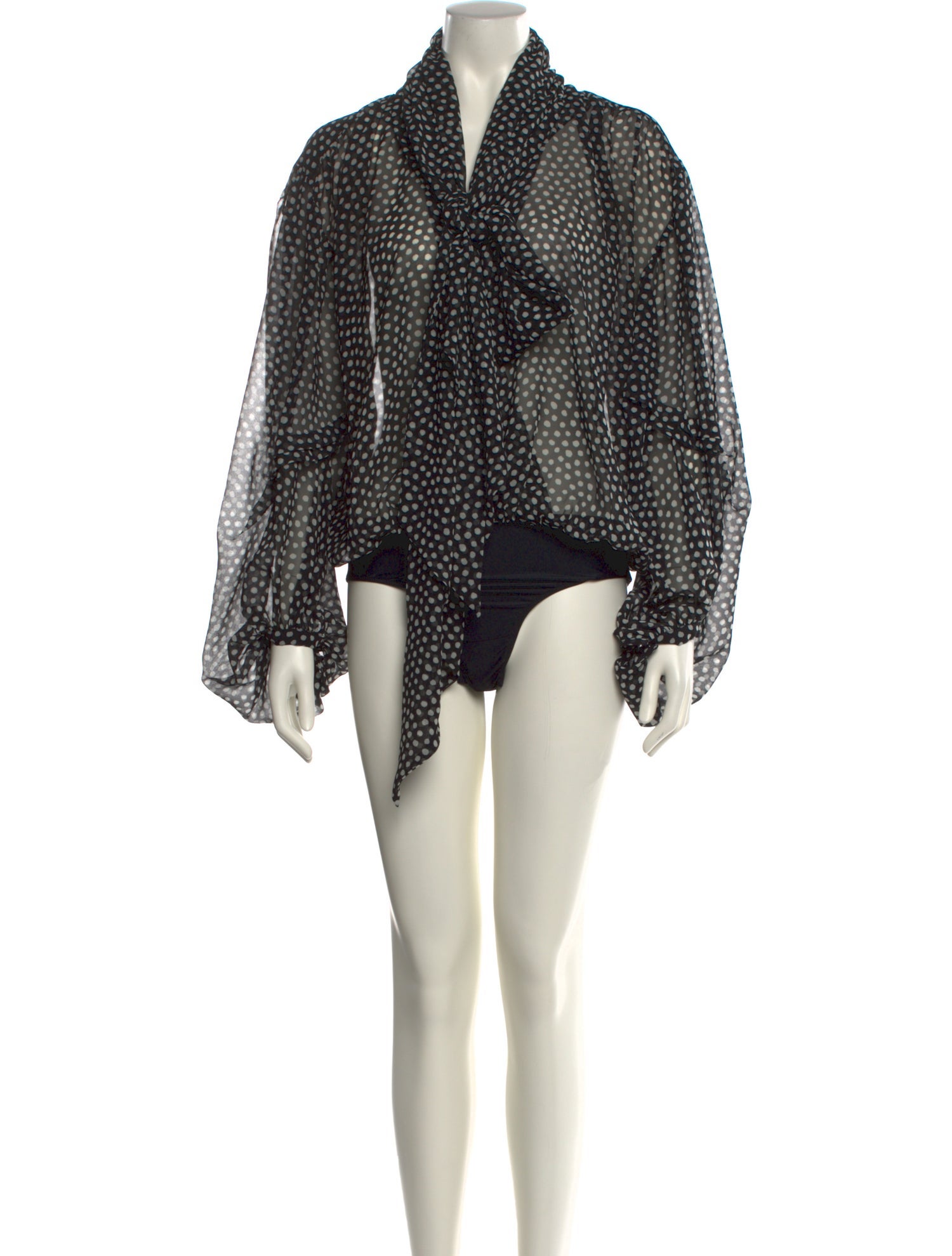 Ronny Kobo Printed Turtleneck Bodysuit