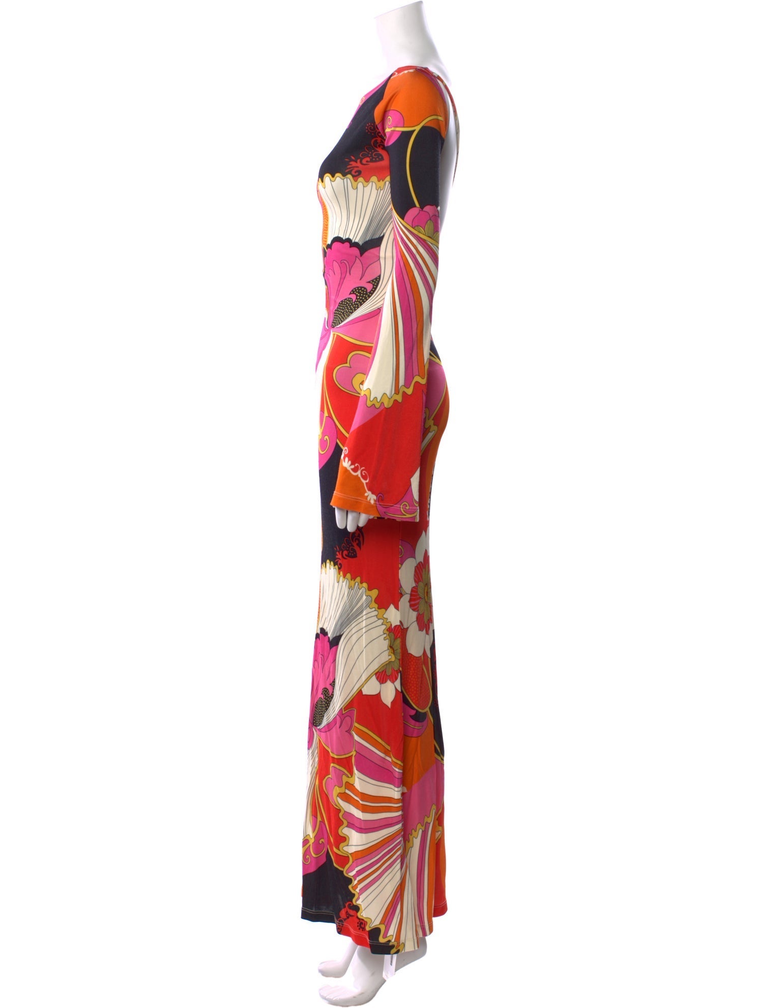 Ronny Kobo Floral Print Long Dress