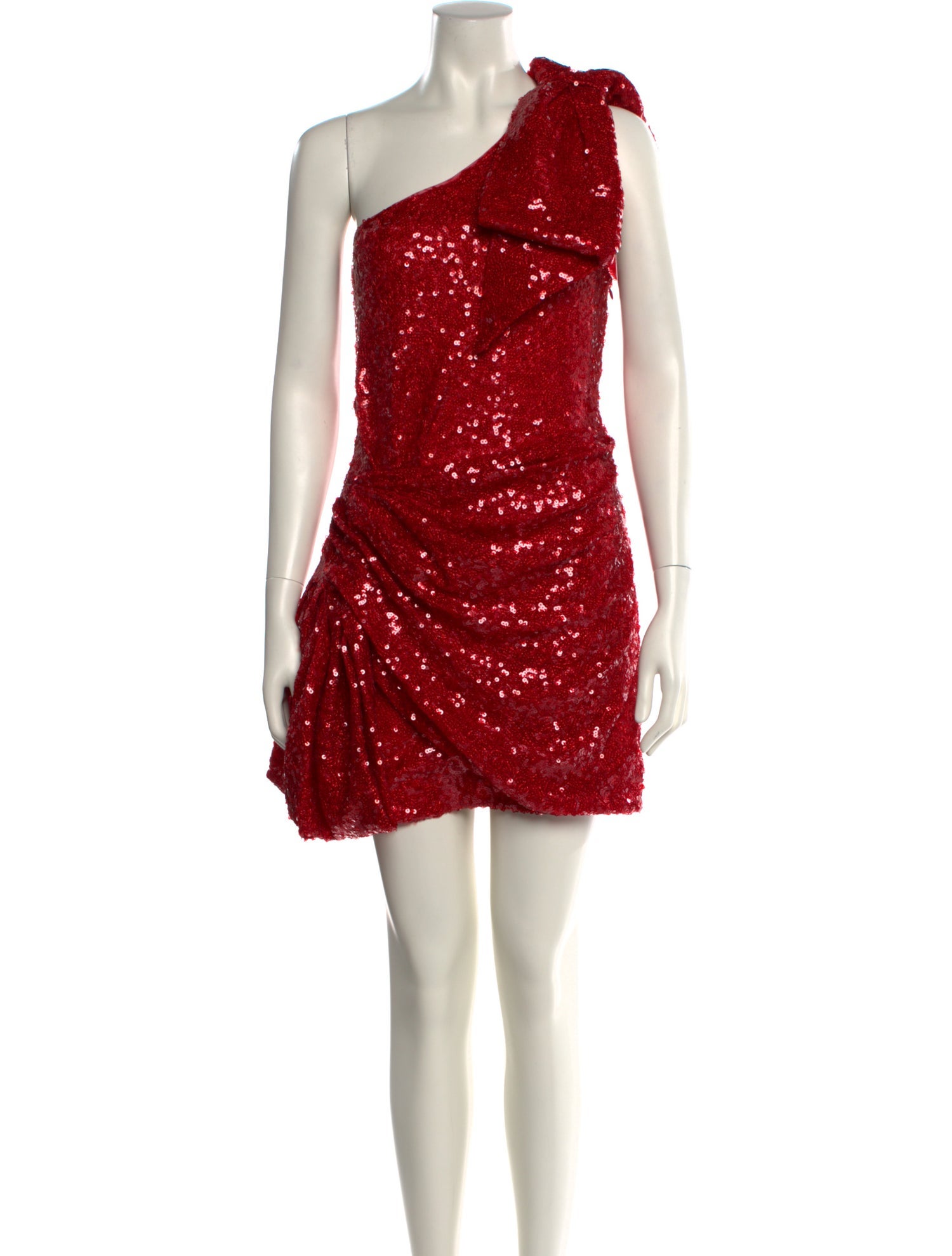 Ronny Kobo One-Shoulder Mini Dress