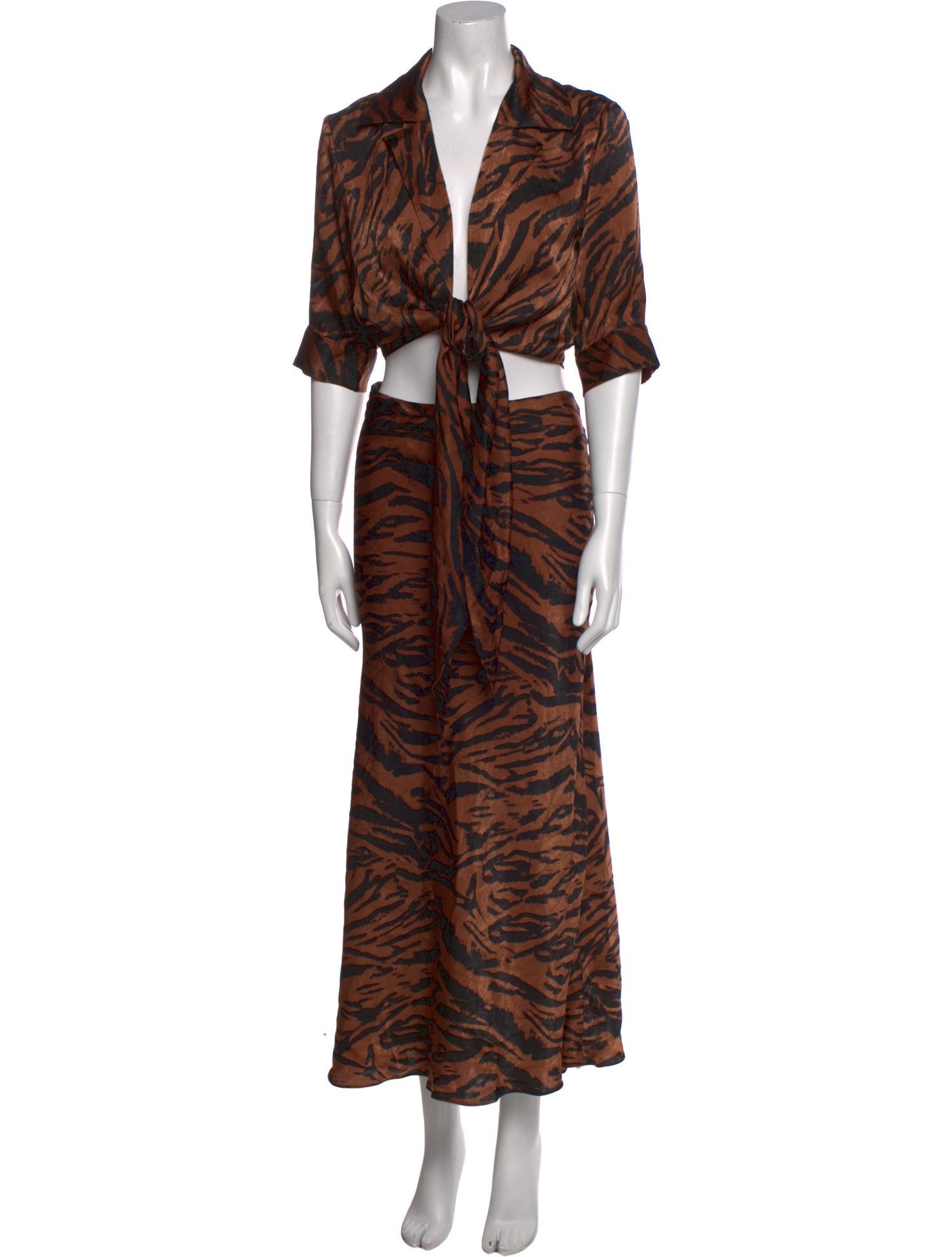 Ronny Kobo Animal Print Long Dress