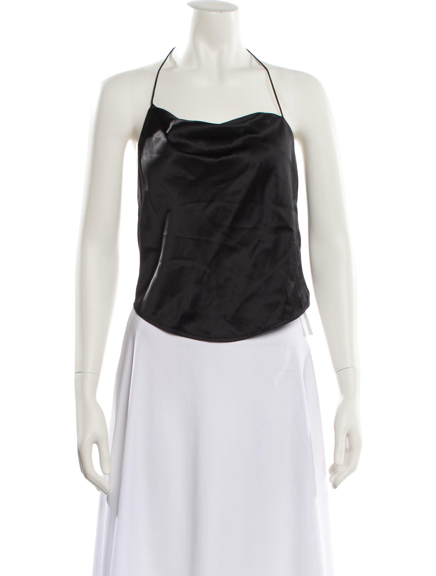 The Sei Silk Square Neckline Crop Top