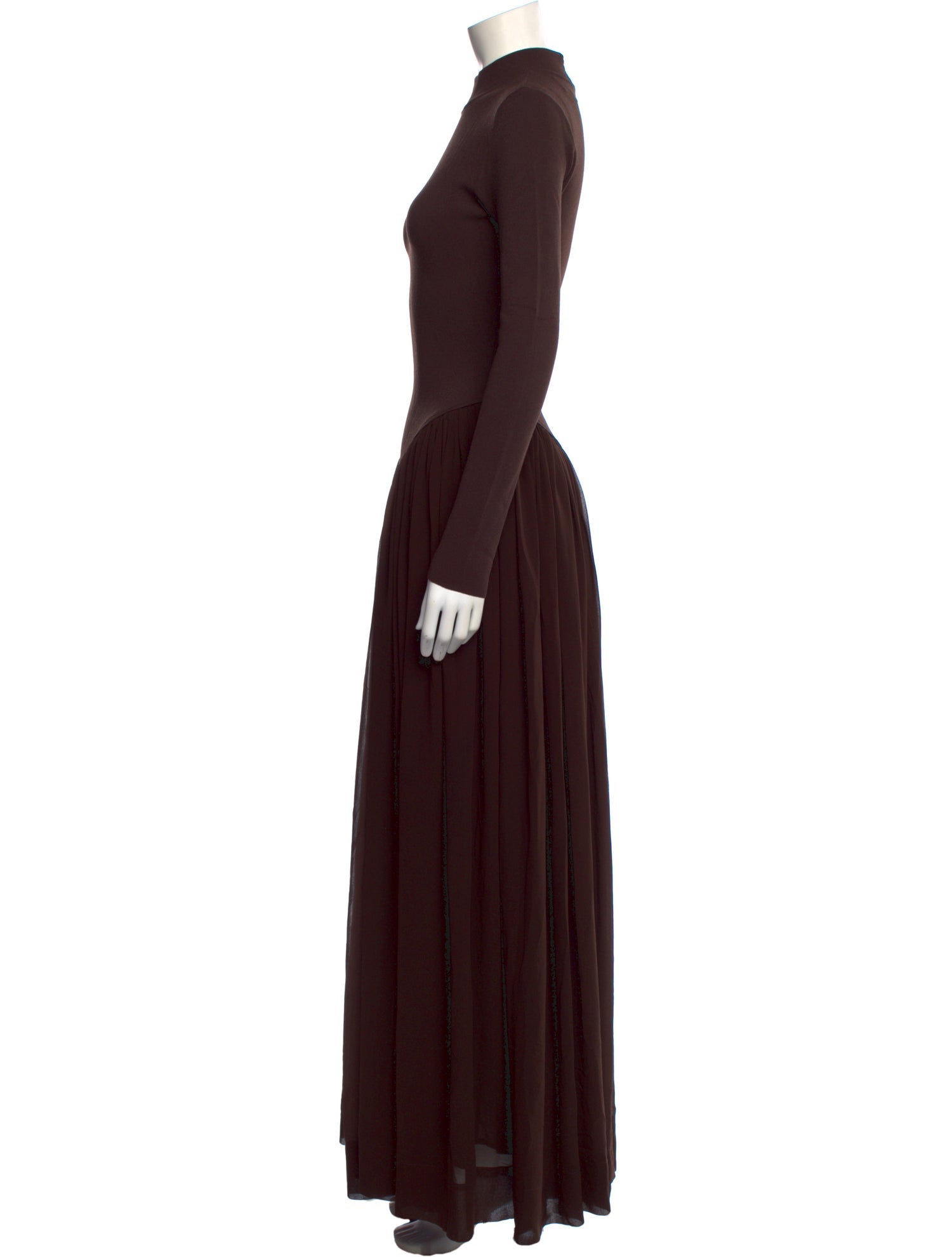 Ronny Kobo Mock Neck Long Dress