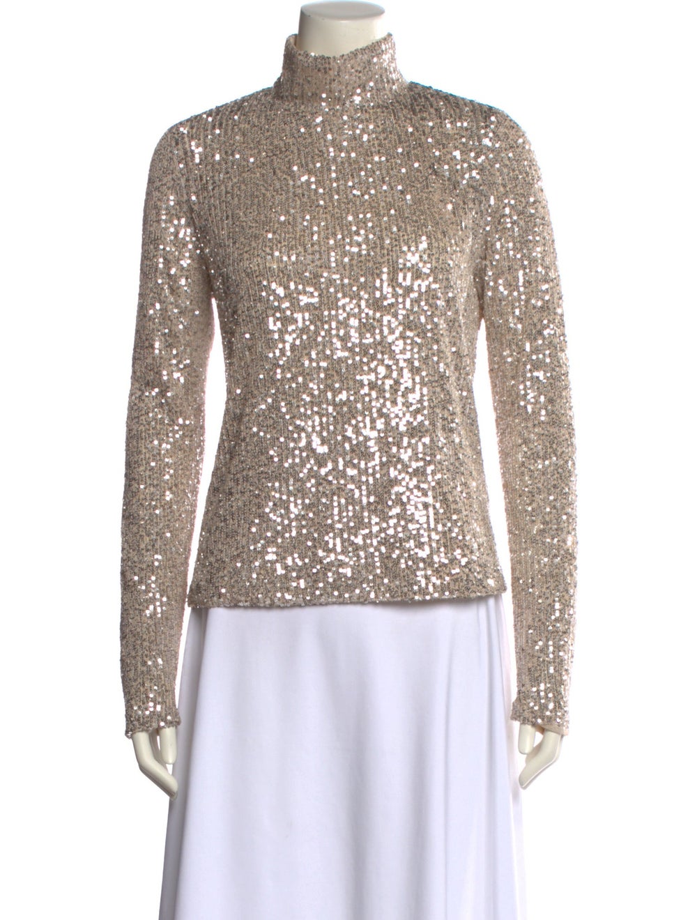 Ronny Kobo Patterned Turtleneck Top - image 1