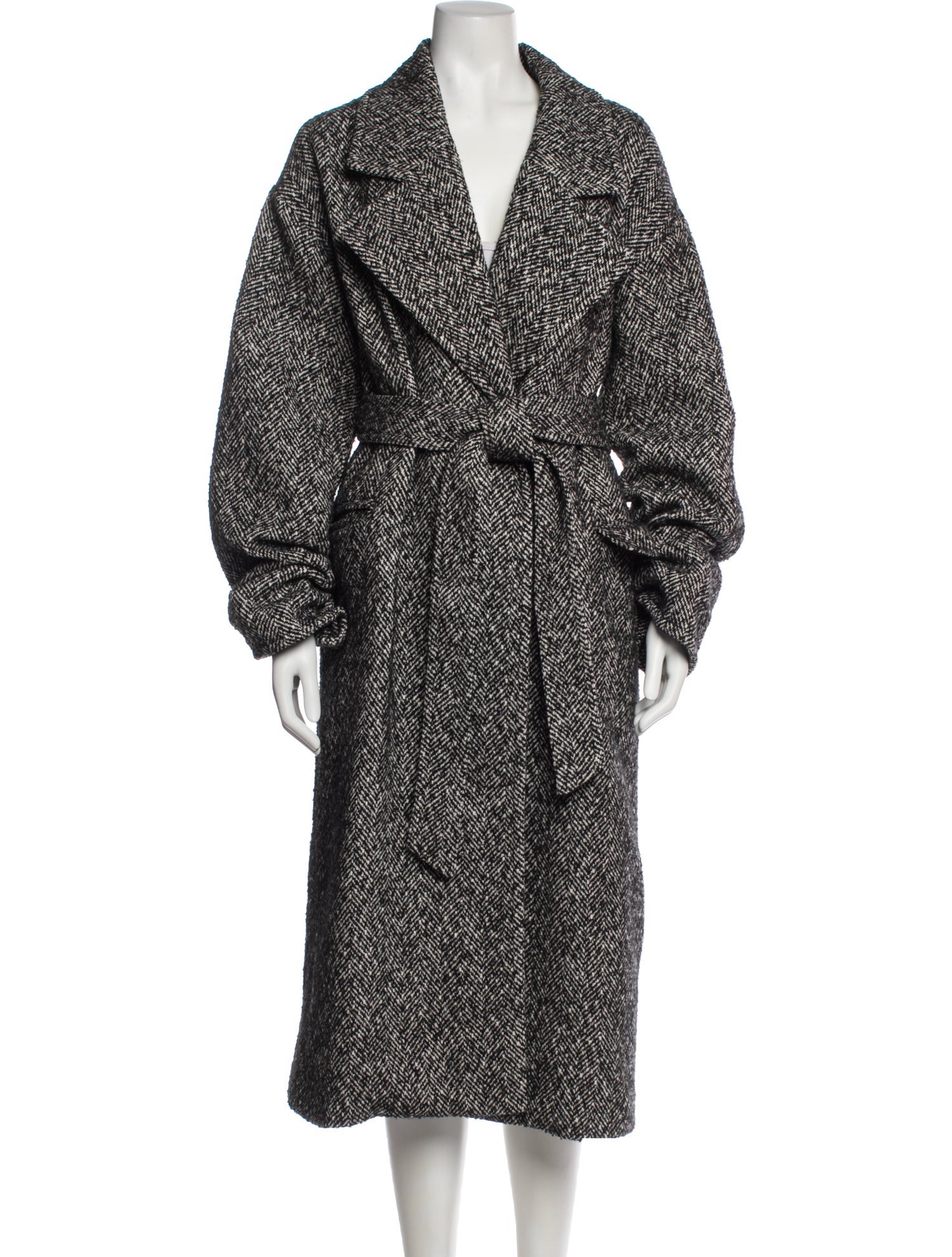 Ronny Kobo Striped Faux Fur Coat