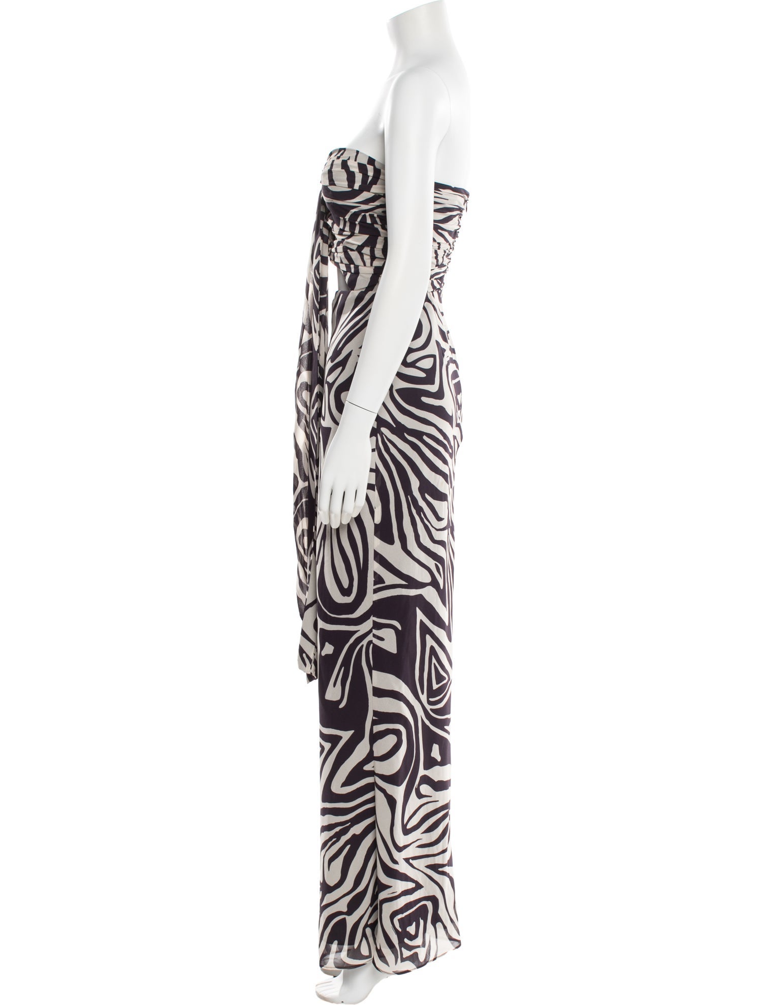 Ronny Kobo Printed Long Dress
