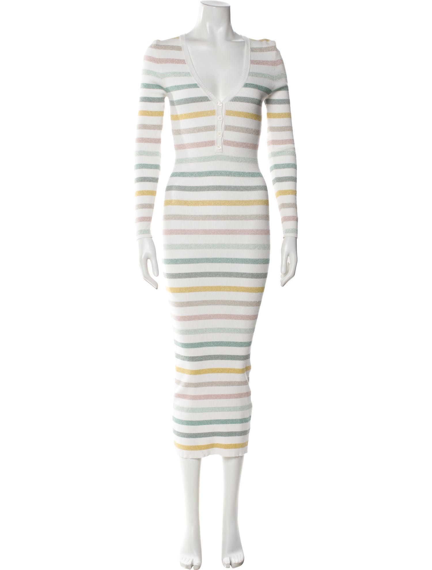 Ronny Kobo Striped Long Dress