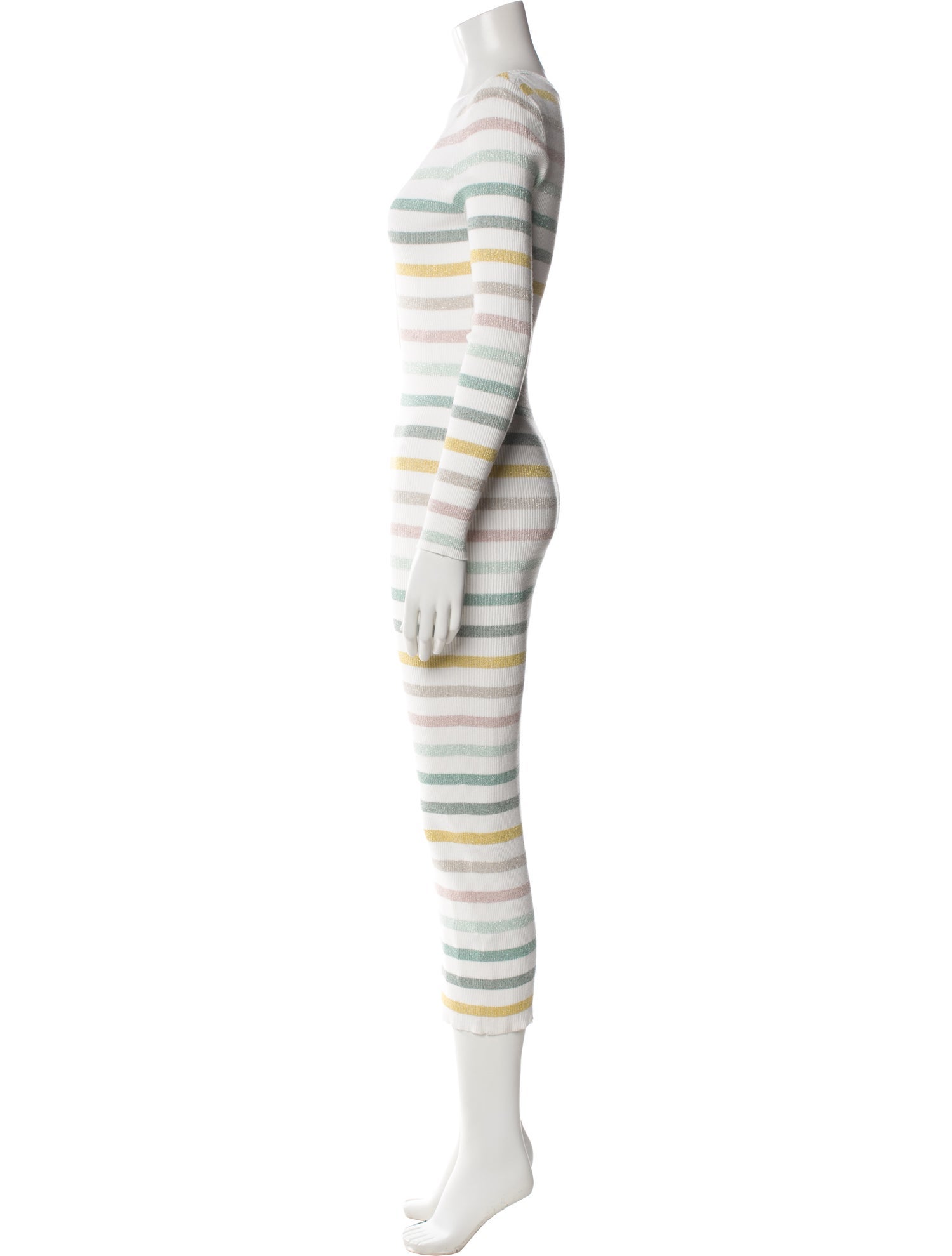 Ronny Kobo Striped Long Dress