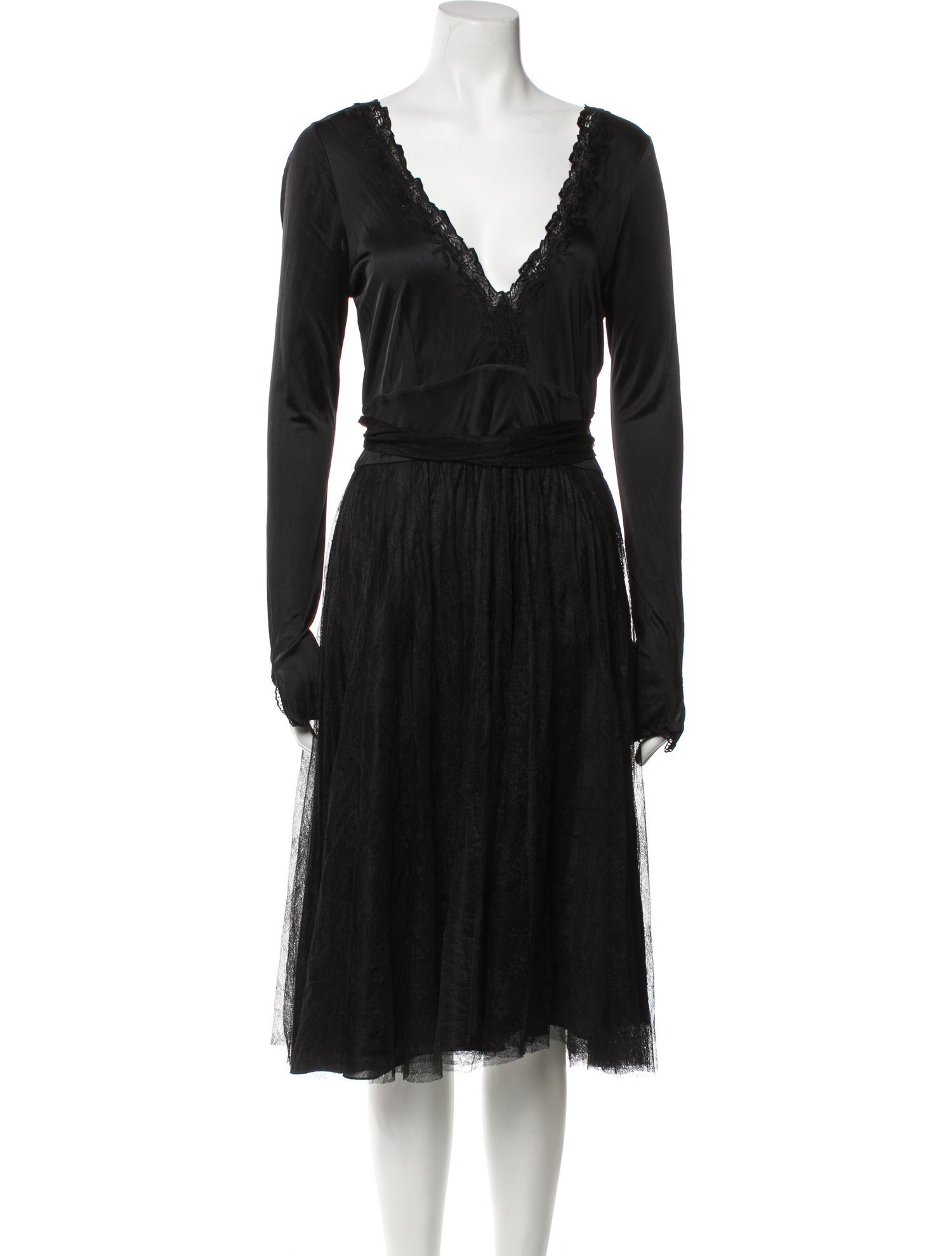 Class Roberto Cavalli V-Neck Midi Length Dress - Black Dresses, Clothing -  WRO23658 | The RealReal