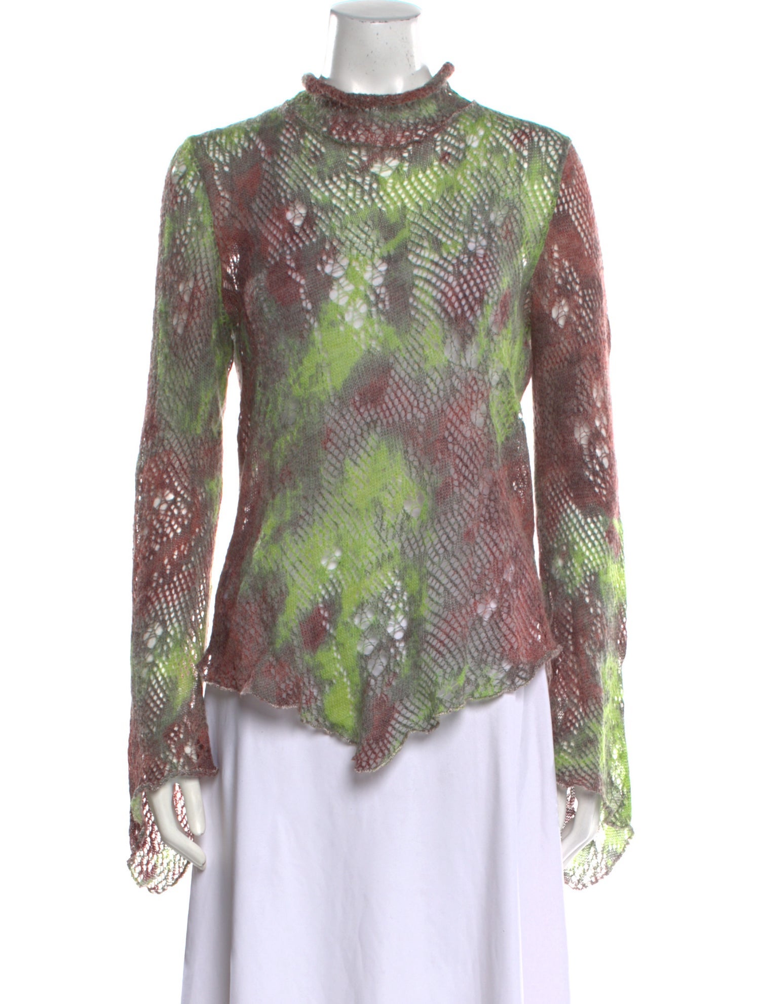 Class Roberto Cavalli Printed Mock Neck Sweater