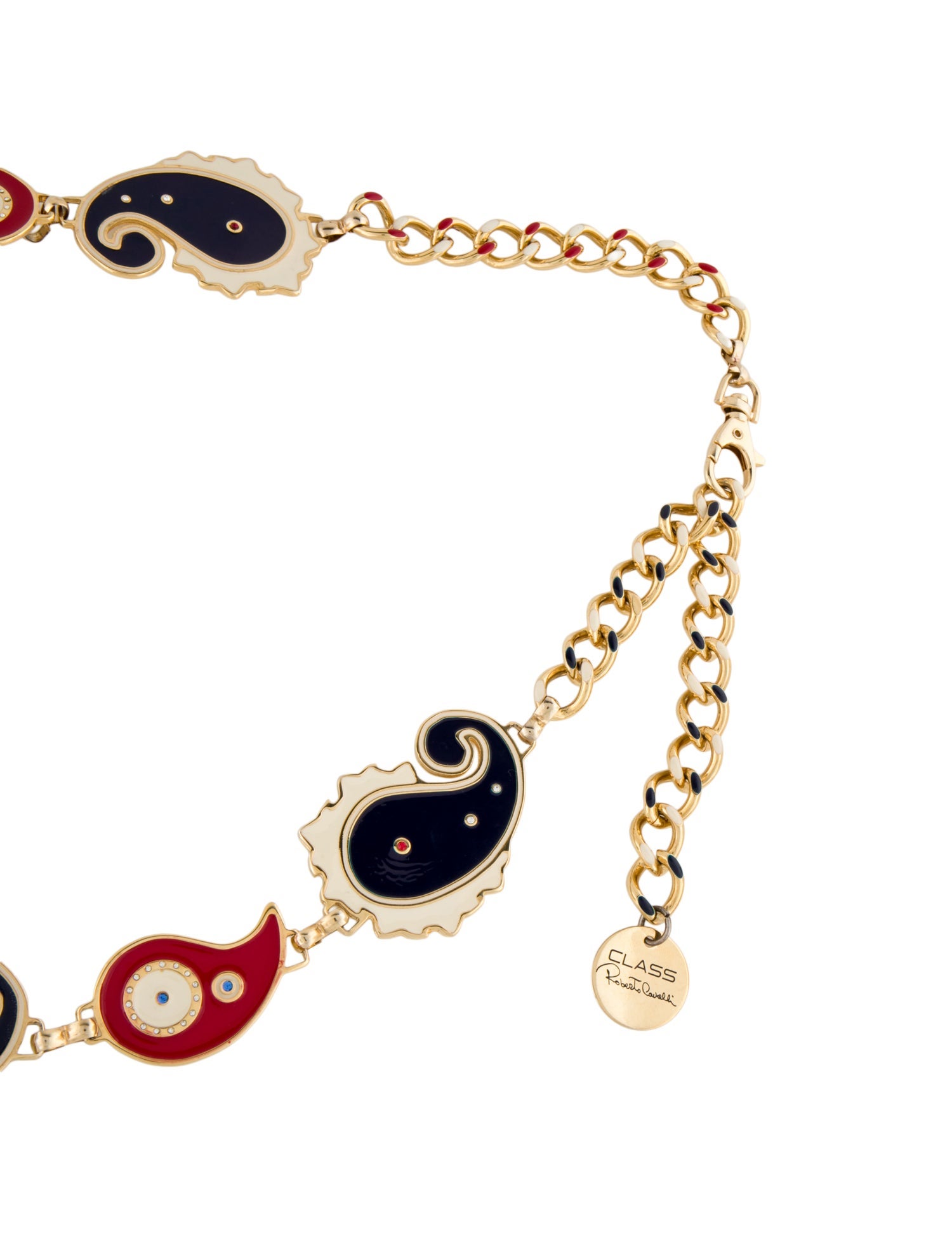 Class Roberto Cavalli Metal Crystal Embellishments Waist Belt