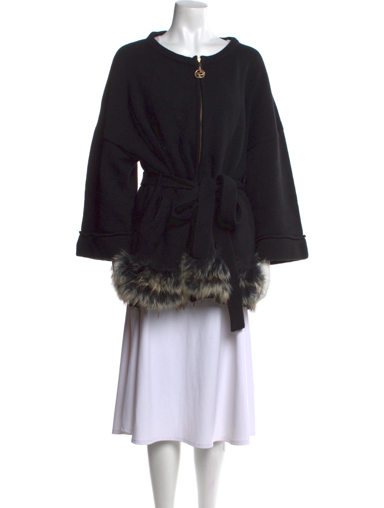 Class Roberto Cavalli Wool Scoop Neck Sweater