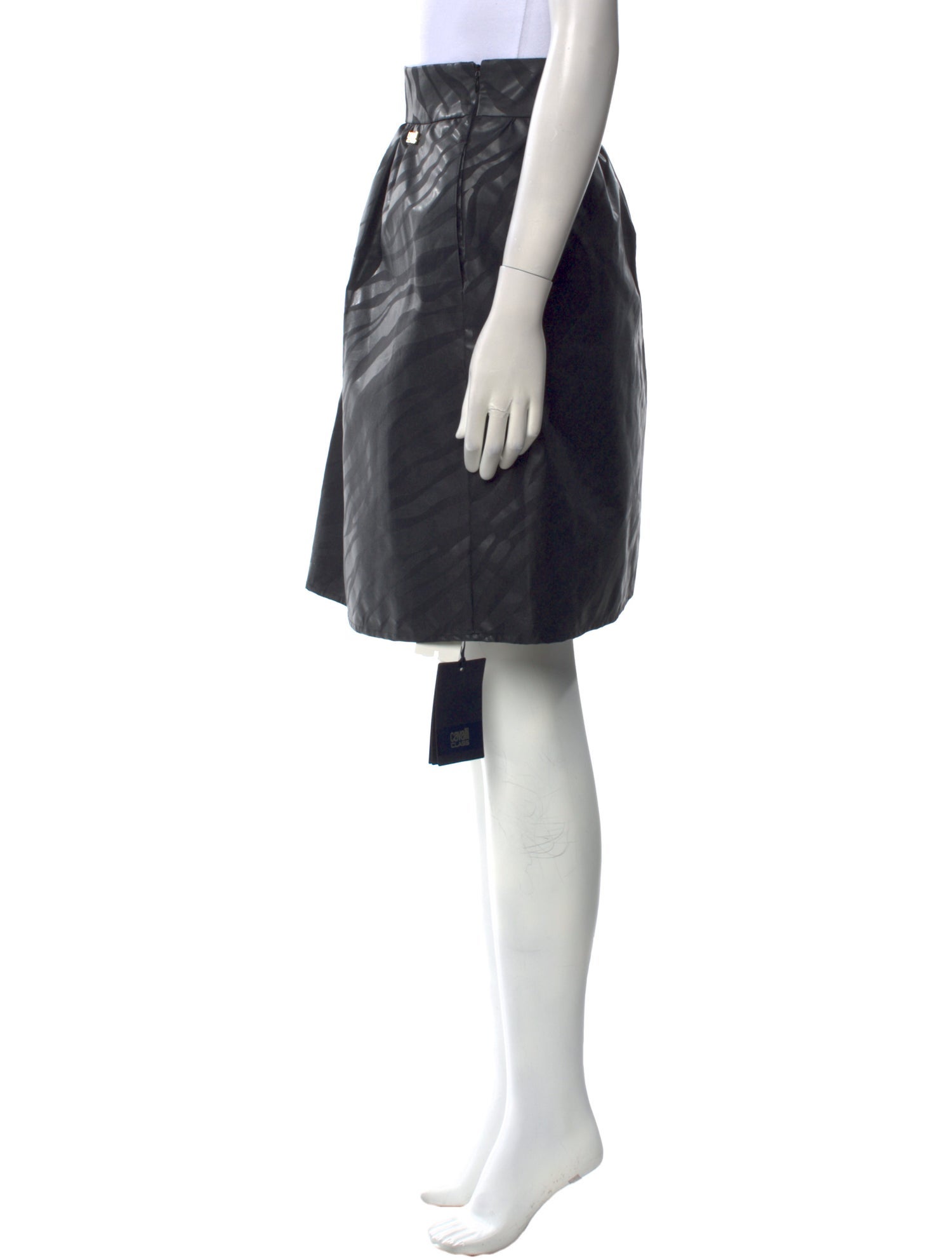 Class Roberto Cavalli Embroidered Accent Knee-Length Skirt