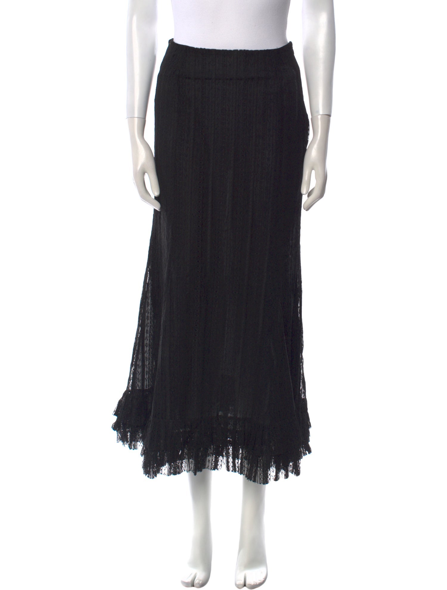 Class Roberto Cavalli Ruffle Embellishment Midi Length Skirt