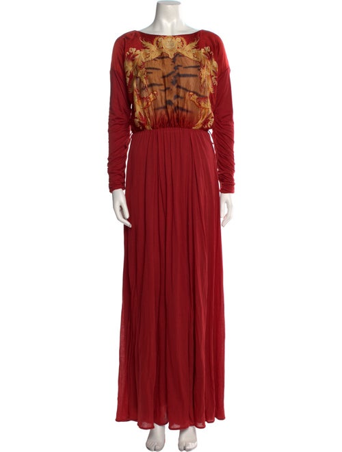 Class Roberto Cavalli Bateau Neckline Long Dress
