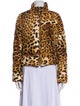 Class Roberto Cavalli Animal Print Faux Fur Jacket