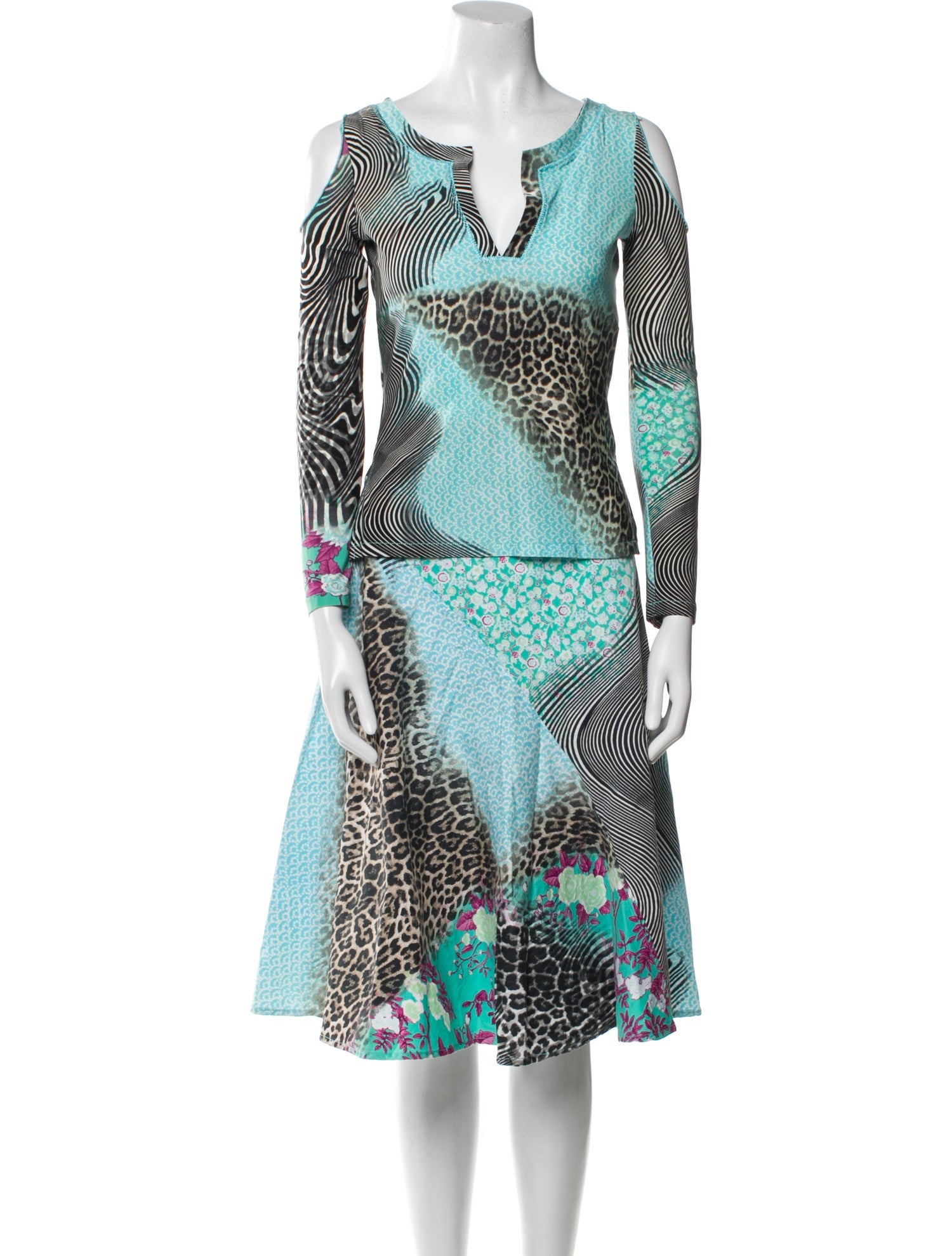 Class Roberto Cavalli Vintage 2000's Skirt Set