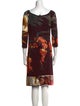 Class Roberto Cavalli Printed Knee-Length Dress