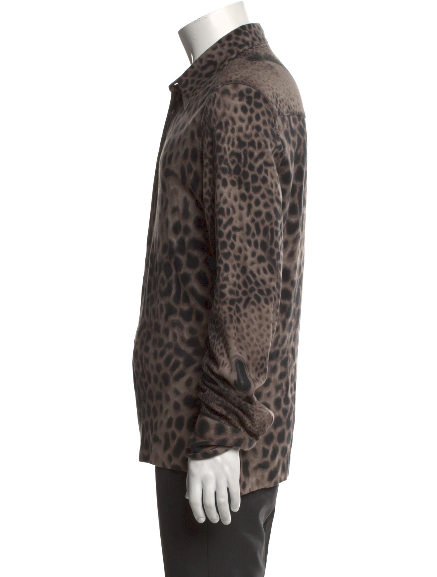 Class Roberto Cavalli Animal Print Long Sleeve Shirt