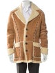 Class Roberto Cavalli Shearling Colorblock Pattern Jacket