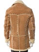 Class Roberto Cavalli Shearling Colorblock Pattern Jacket
