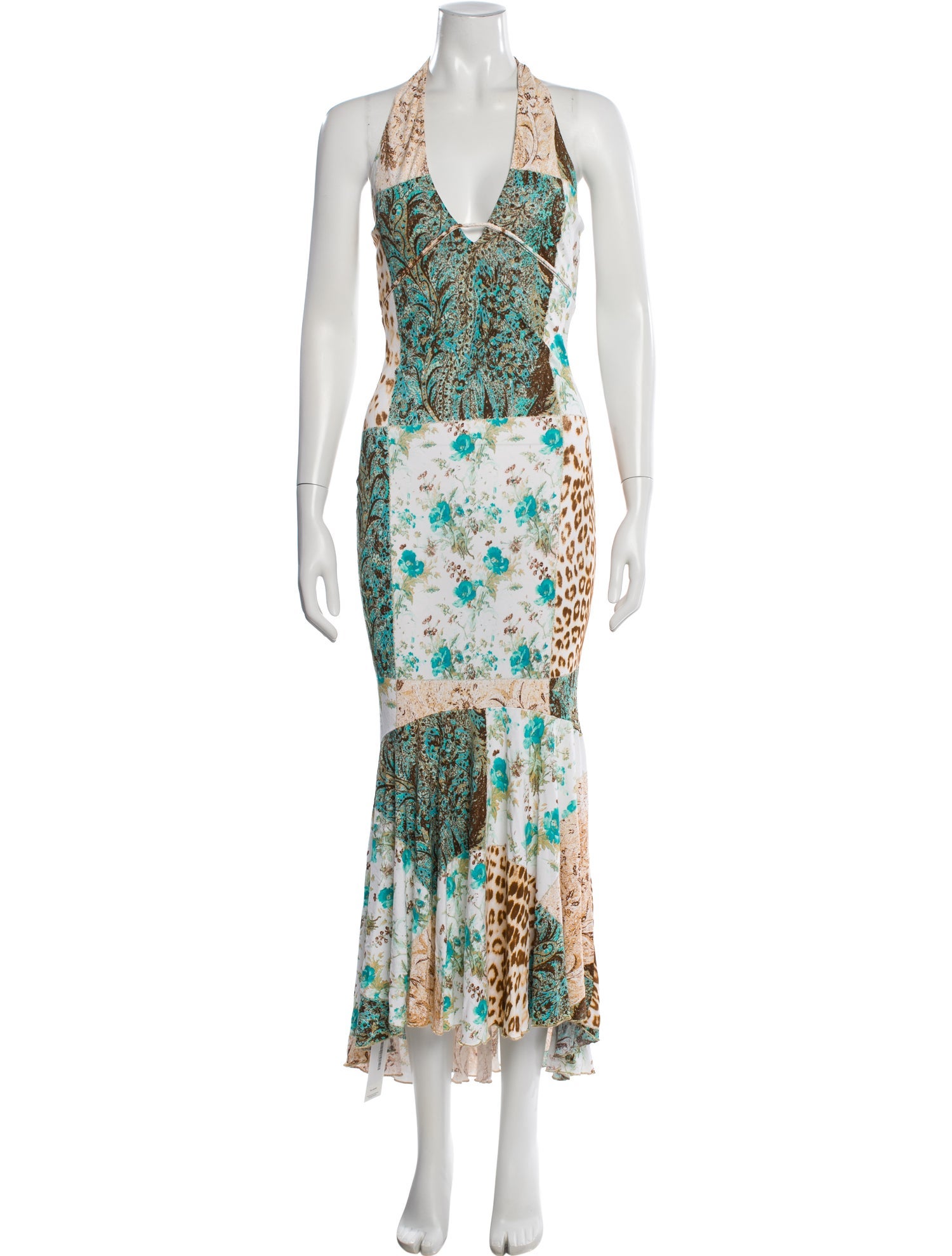 Class Roberto Cavalli Floral Print Long Dress